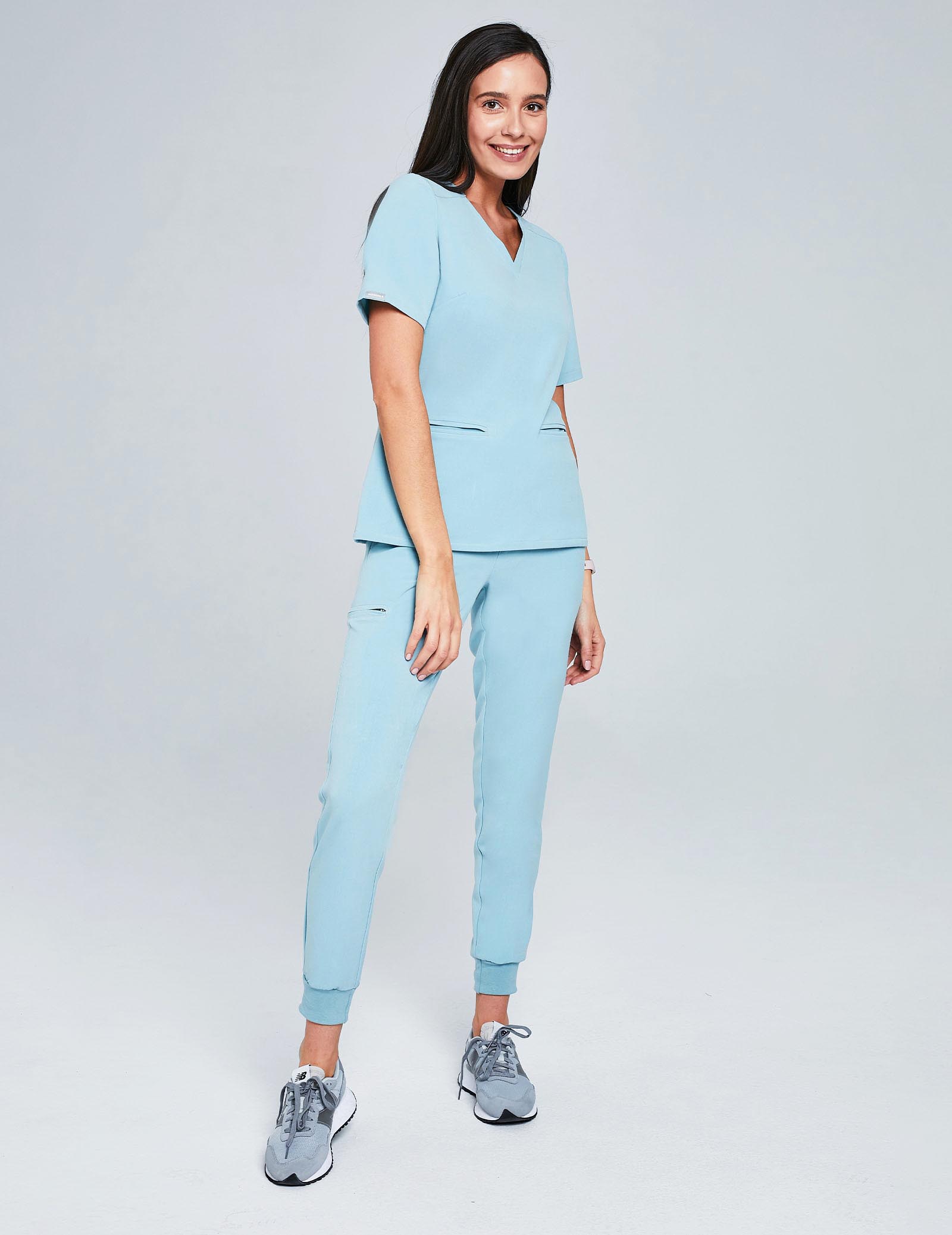Bluza Medyczna Casy - DUSTY BLUE Bluza Medyczna Casy - DUSTY BLUE