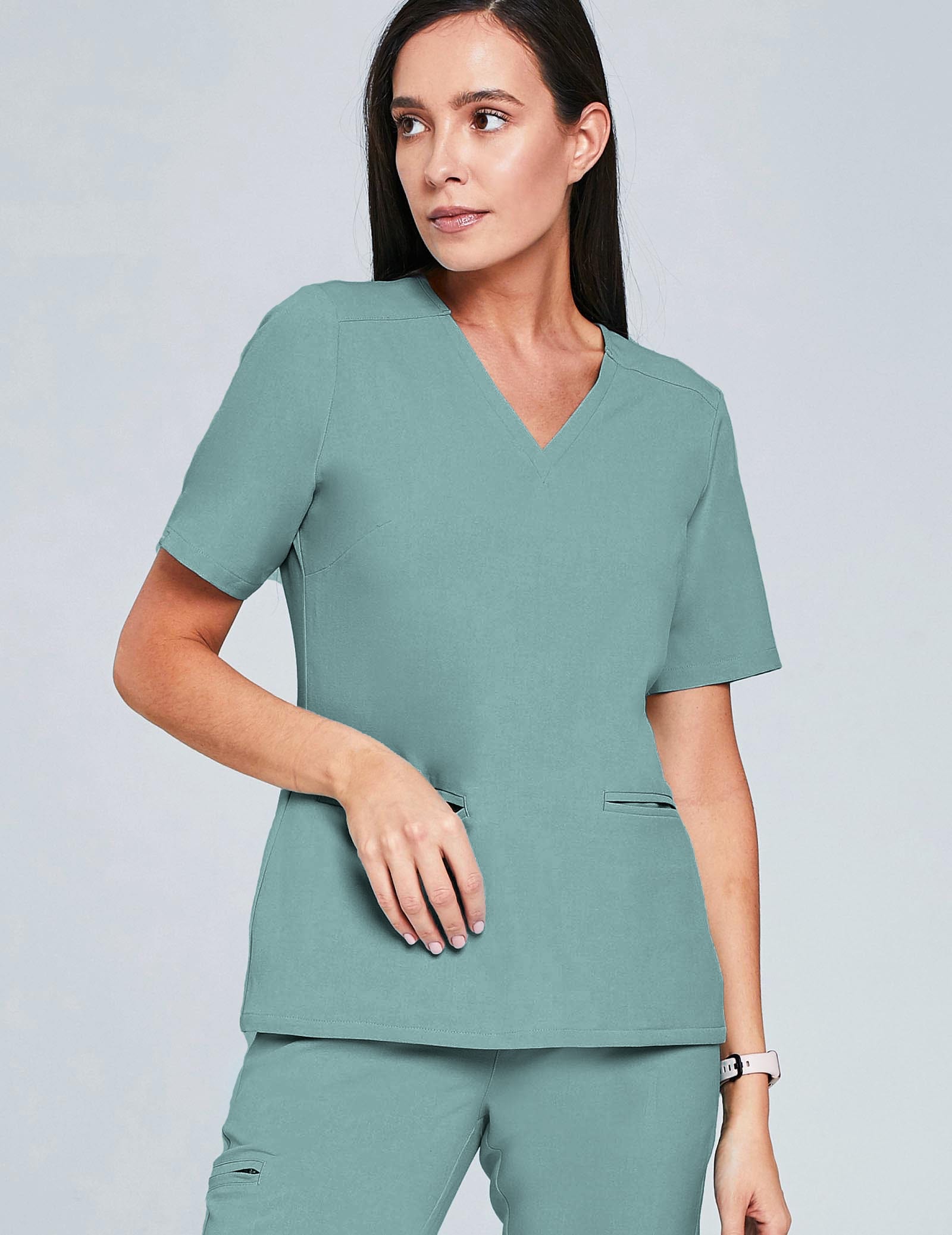 Bluza Medyczna Casy - DUSTY GREEN