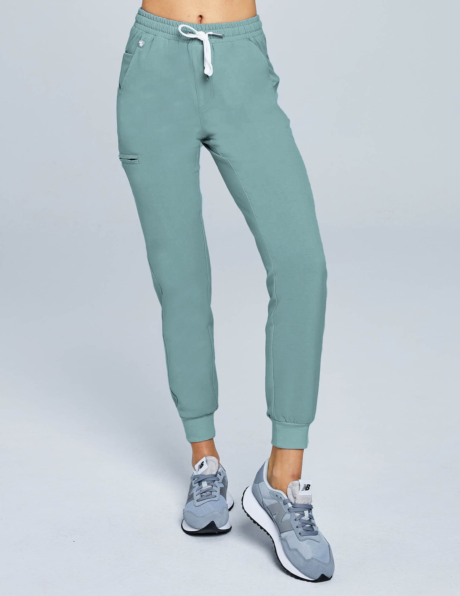 Spodnie Joggery Damskie - DUSTY GREEN