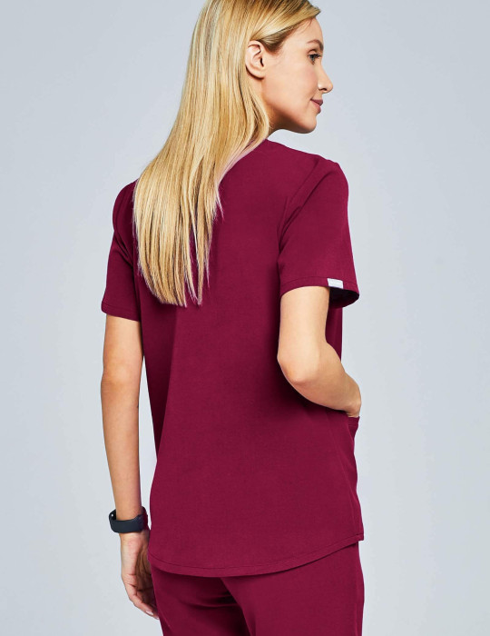 Bluza Medyczna Grace - ROMANTIC CHERRY
