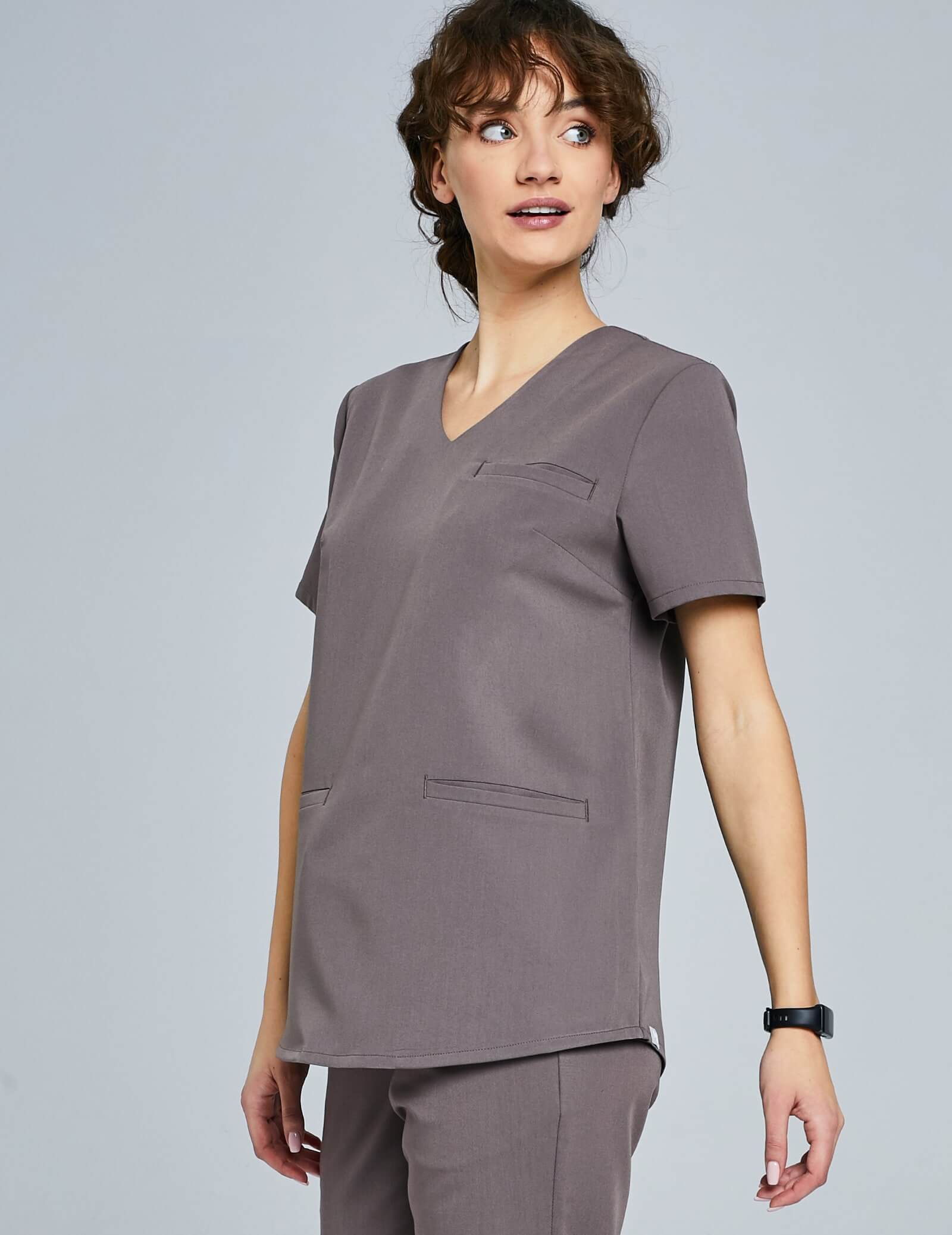 Bluza Medyczna Grace - CHOCOLATE BROWN