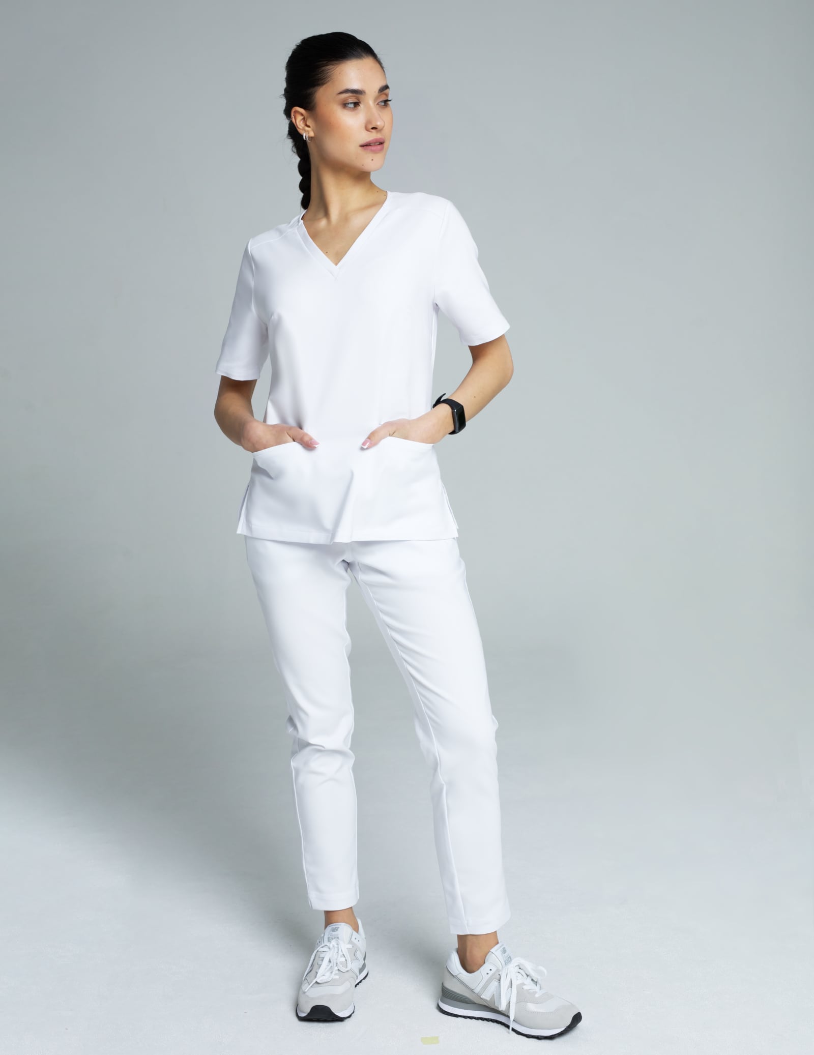 Spodnie Damskie Basic - White