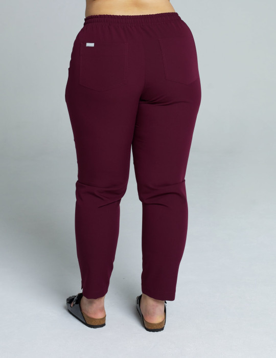 Spodnie damskie Basic - BURGUNDY Spodnie damskie Basic - BURGUNDY
