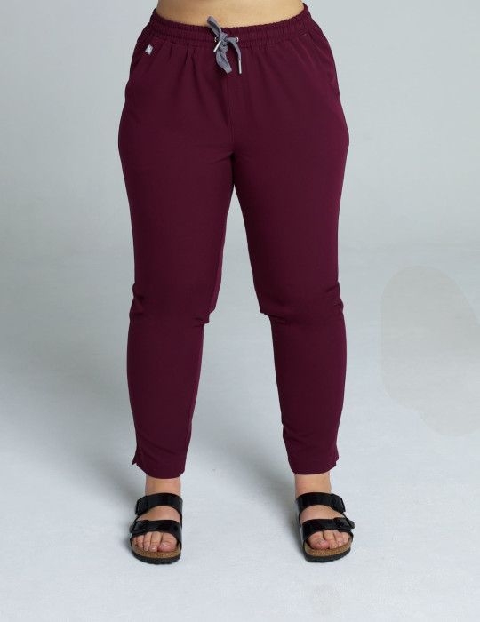 Spodnie damskie Basic - BURGUNDY Spodnie damskie Basic - BURGUNDY