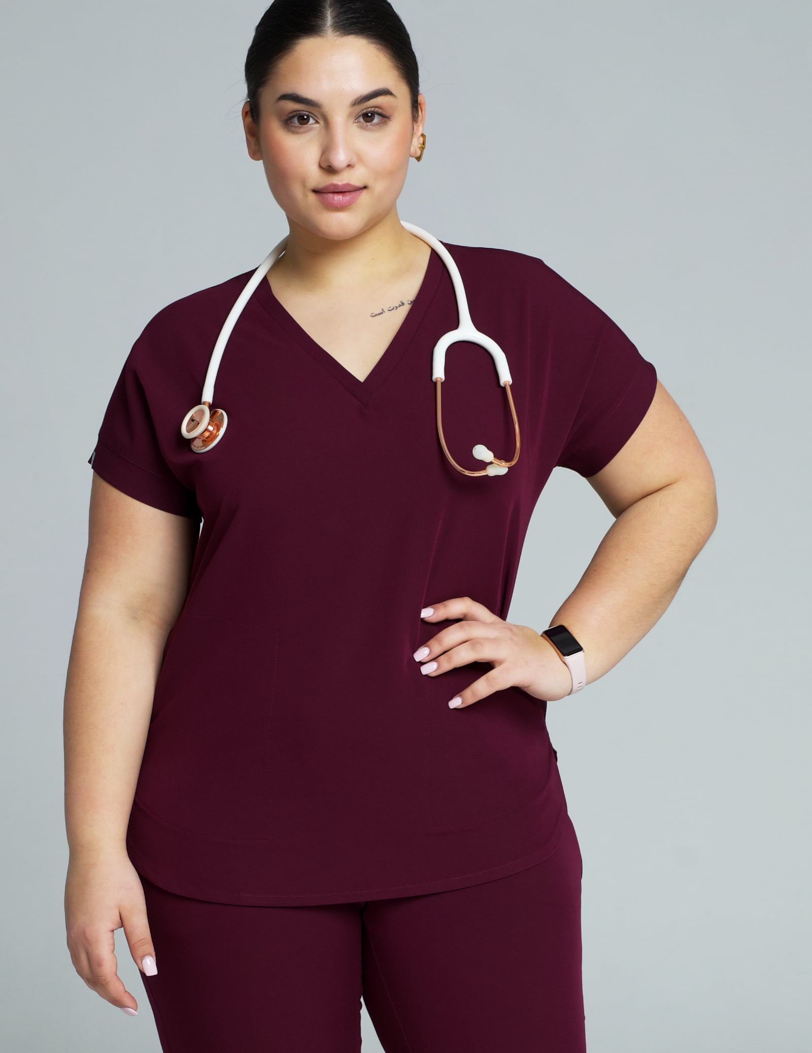 Bluza Medyczna Kendall - BURGUNDY