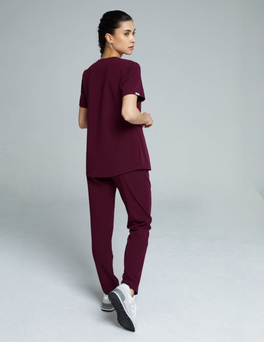 Spodnie damskie Basic - BURGUNDY Spodnie damskie Basic - BURGUNDY