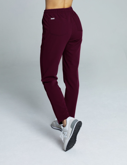 Spodnie damskie Basic - BURGUNDY Spodnie damskie Basic - BURGUNDY