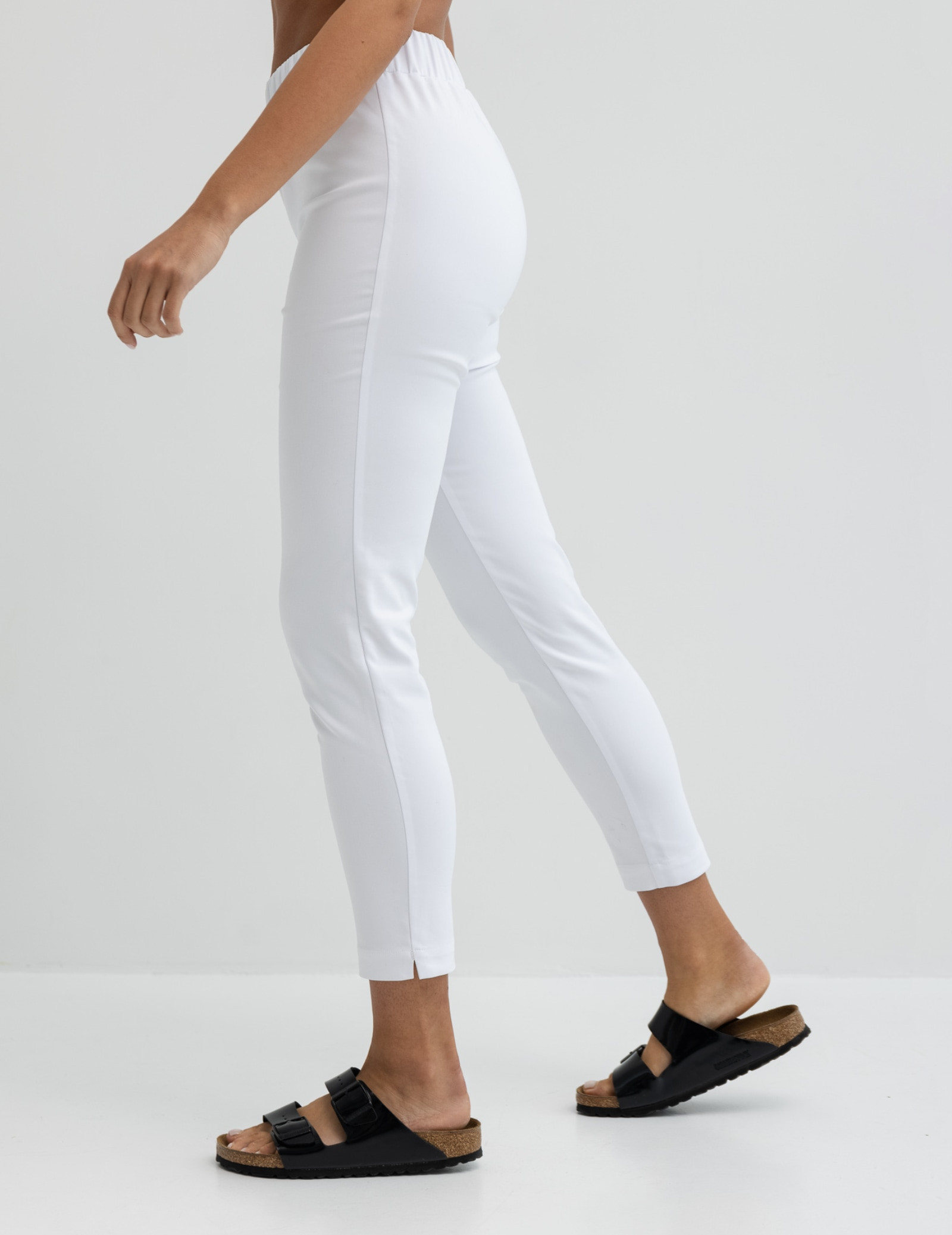 Spodnie Damskie Slim Fit - WHITE