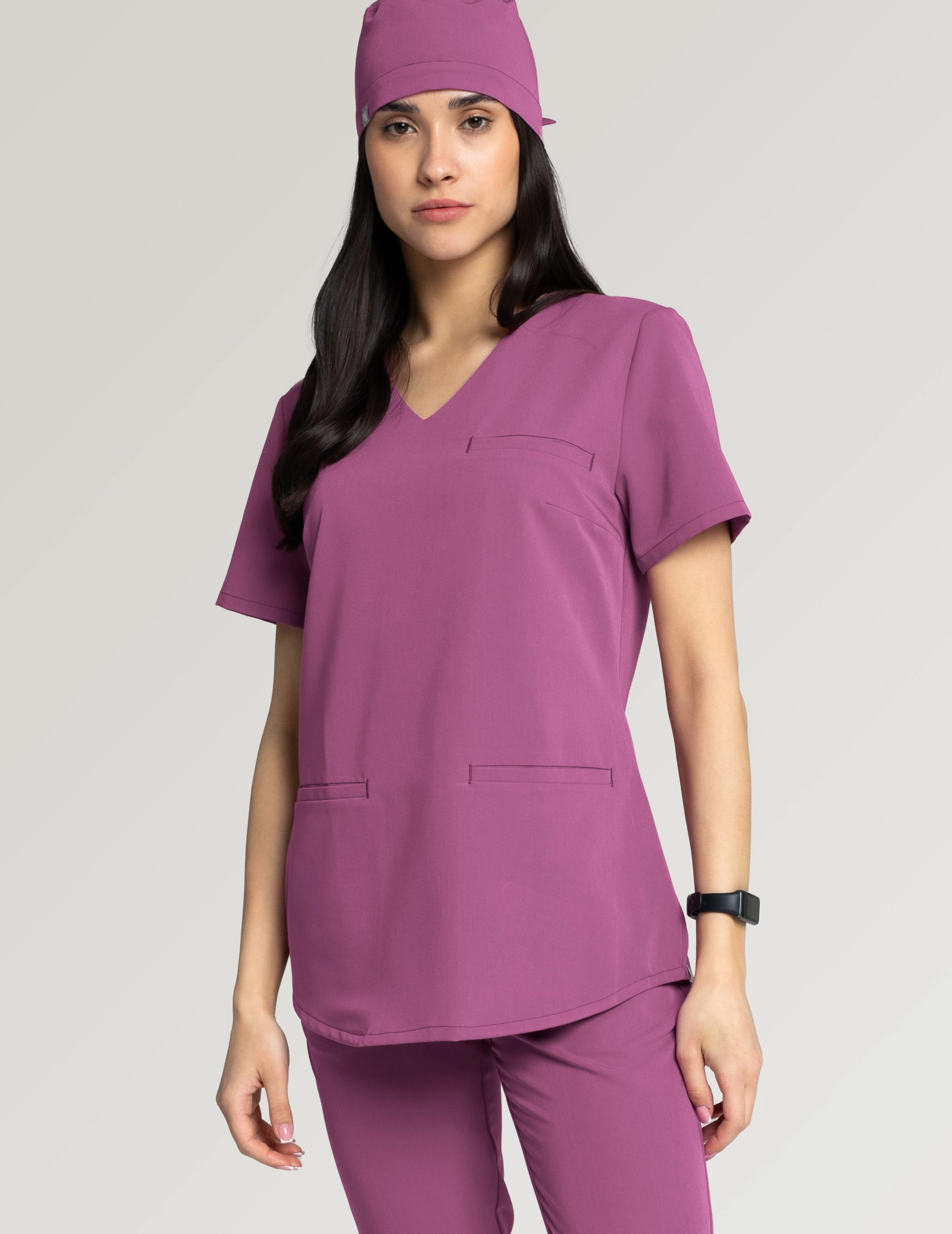 Bluza Medyczna Grace - BURGUNDY