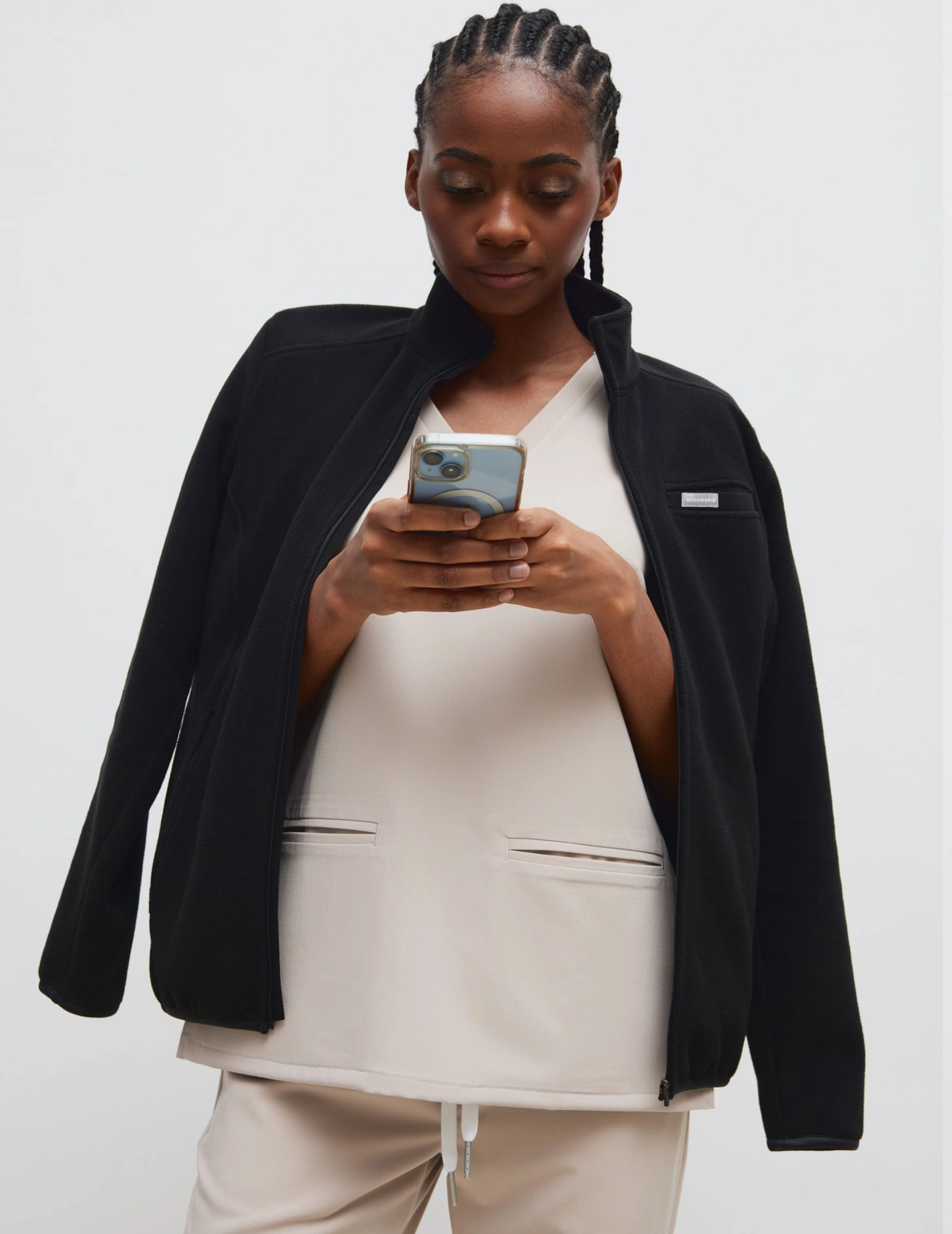 Bluza Polarowa Damska COZY HEAT - BLACK