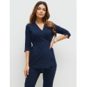 Bluza medyczna wiązana Rosalie - NAVY