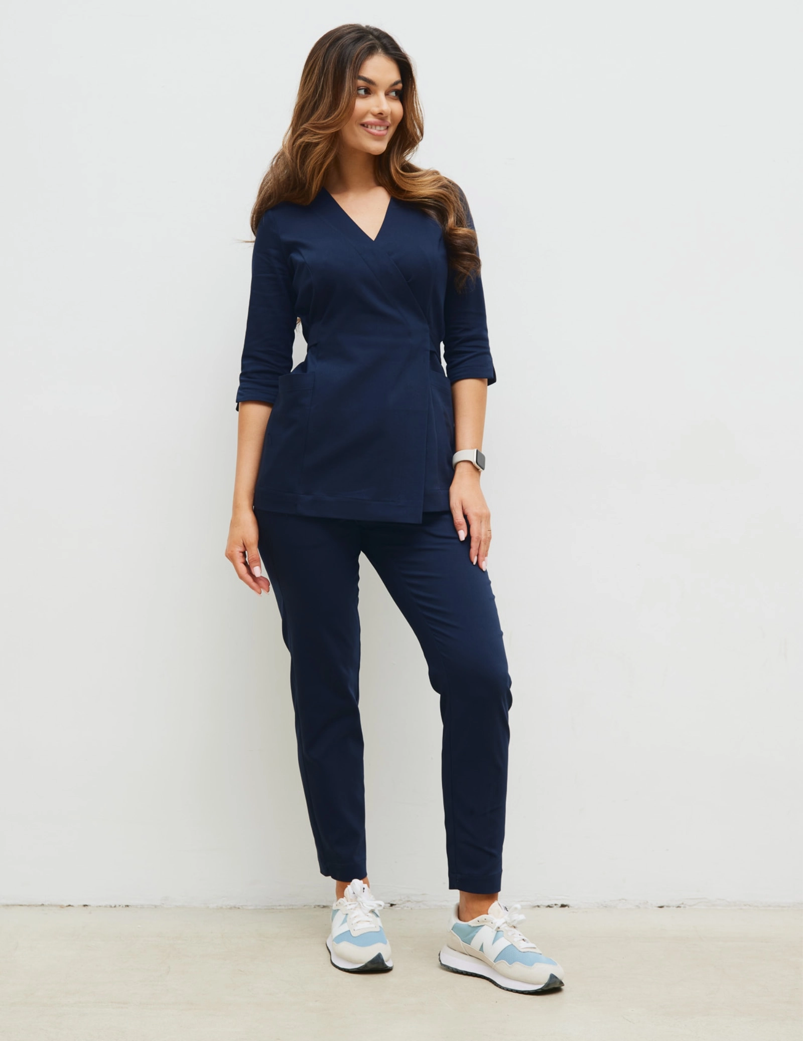 Spodnie Damskie Slim Fit - NAVY