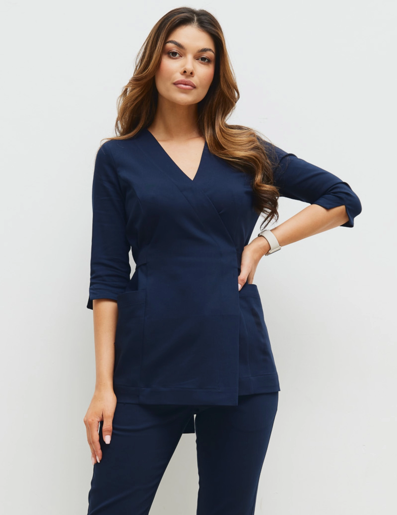 Spodnie Damskie Slim Fit - NAVY