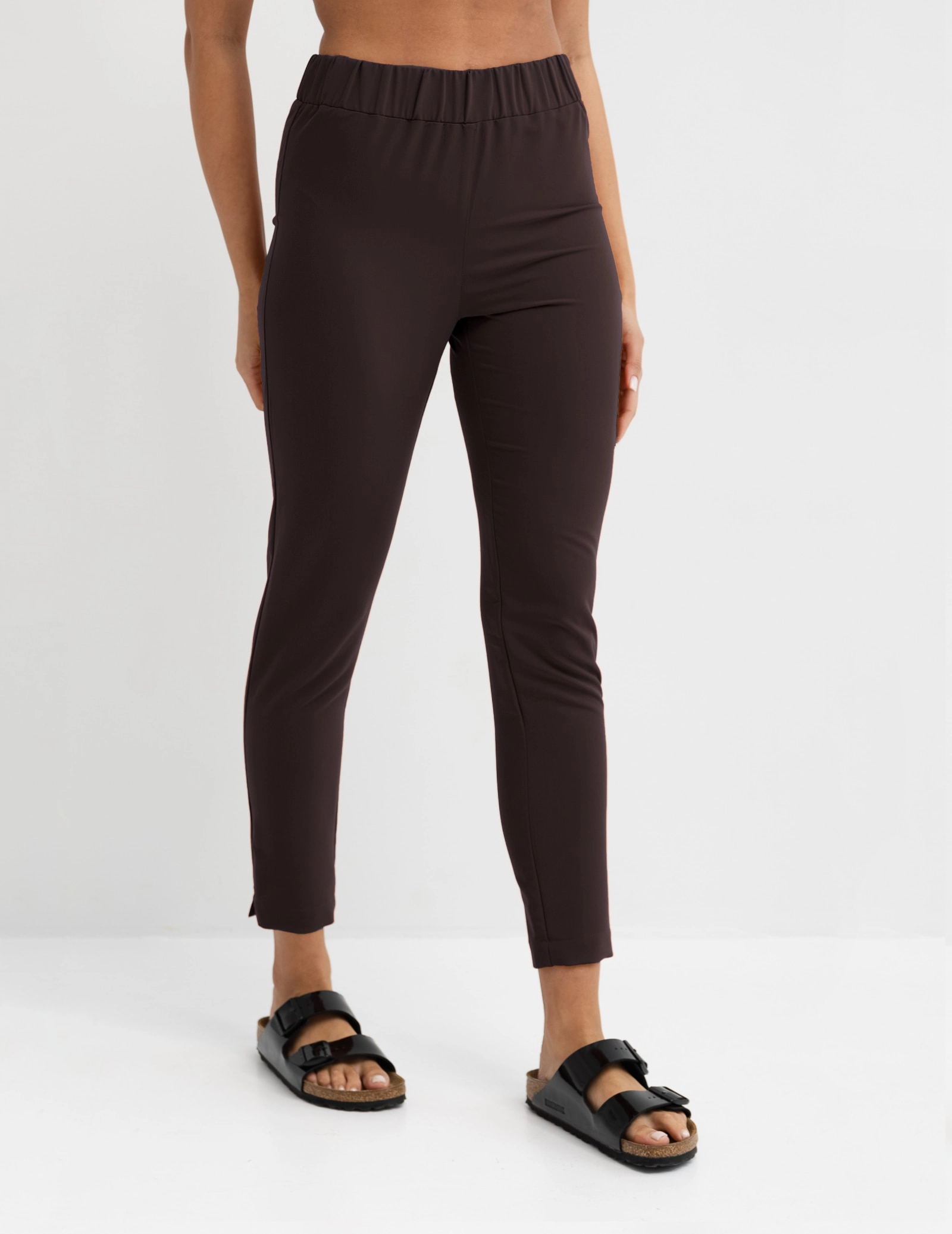 Spodnie Damskie Slim Fit - ESPRESSO