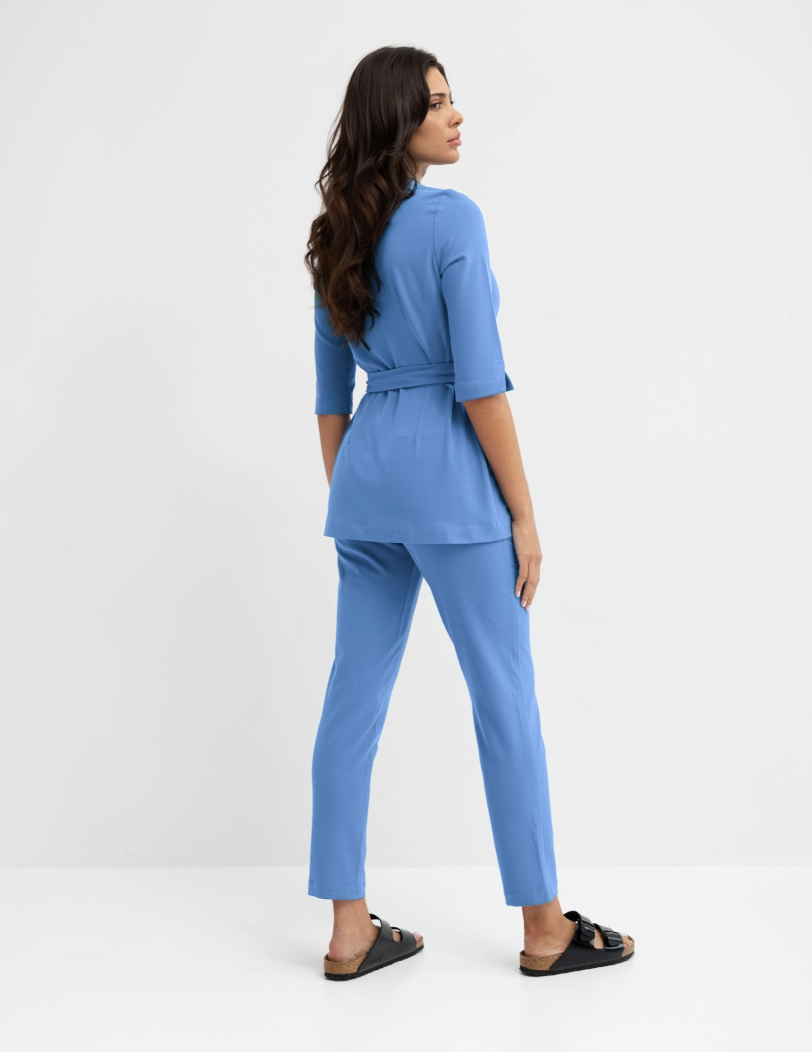 Bluza medyczna wiązana Rosalie - WOODROSE