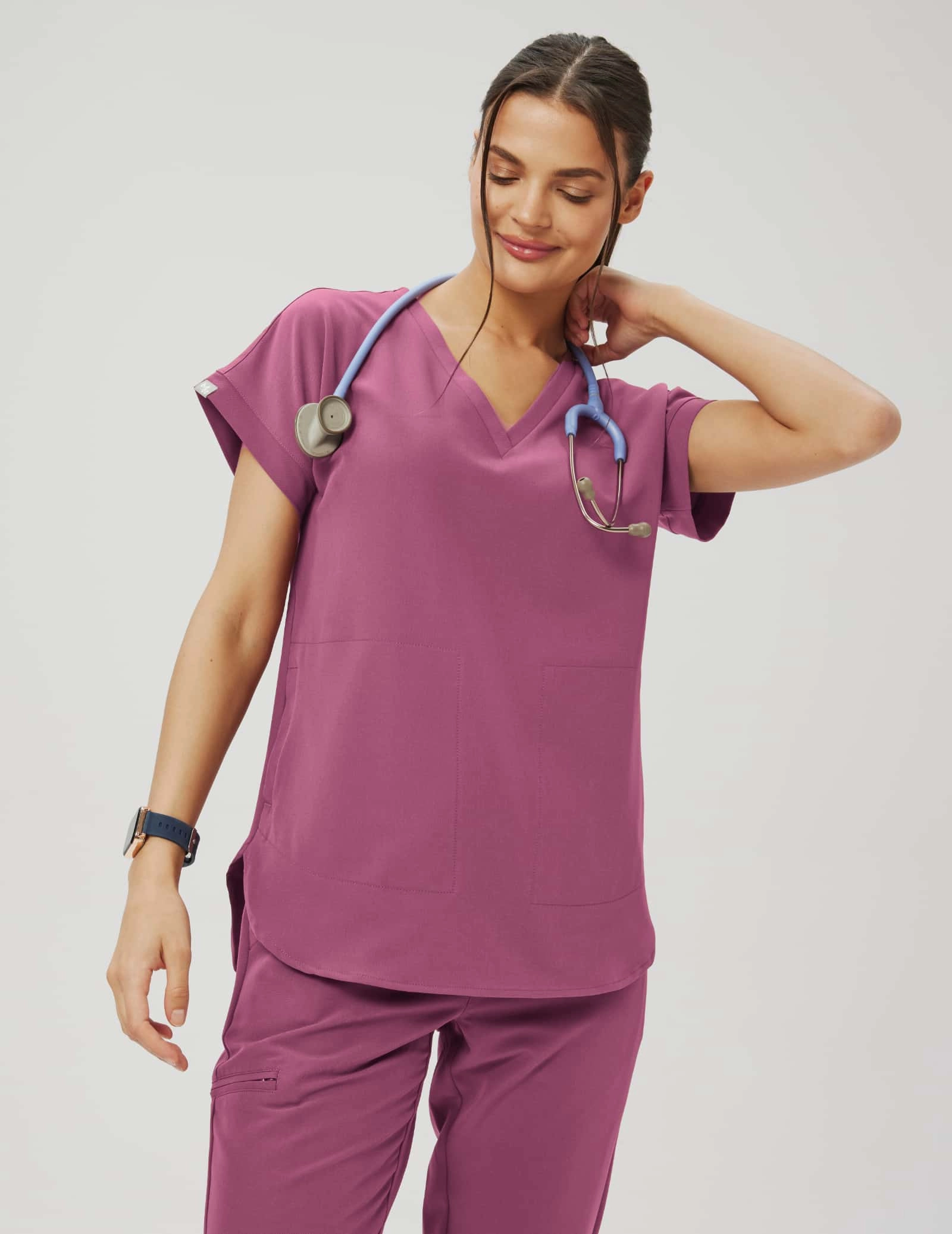Bluza Medyczna Kendall - BURGUNDY