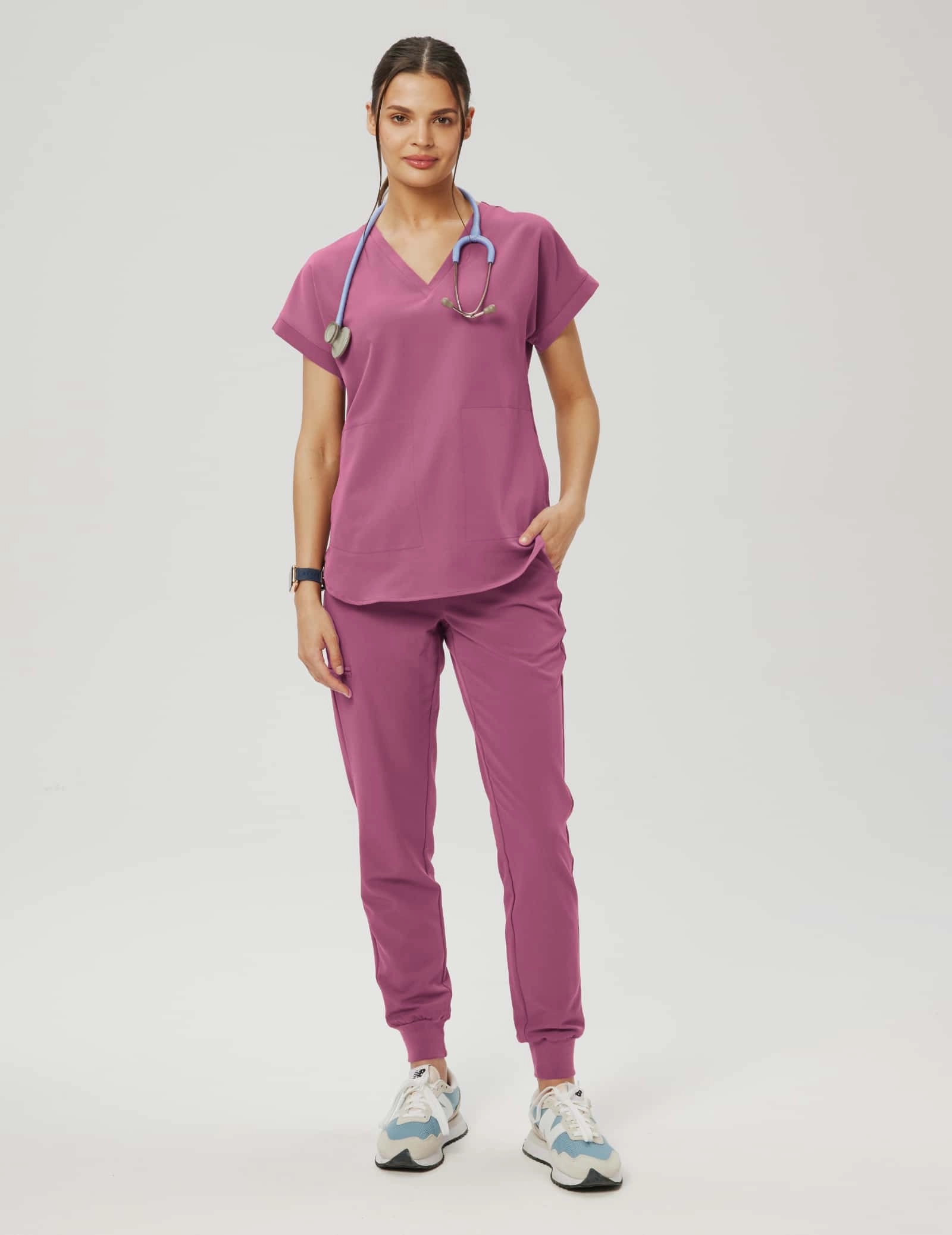 Bluza Medyczna Kendall - BURGUNDY