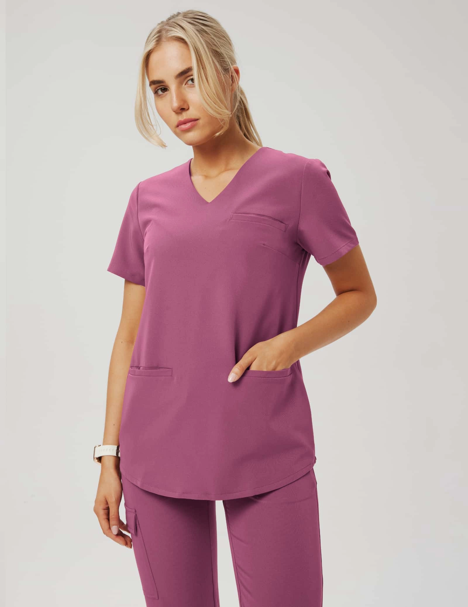 Bluza Medyczna Grace - BURGUNDY