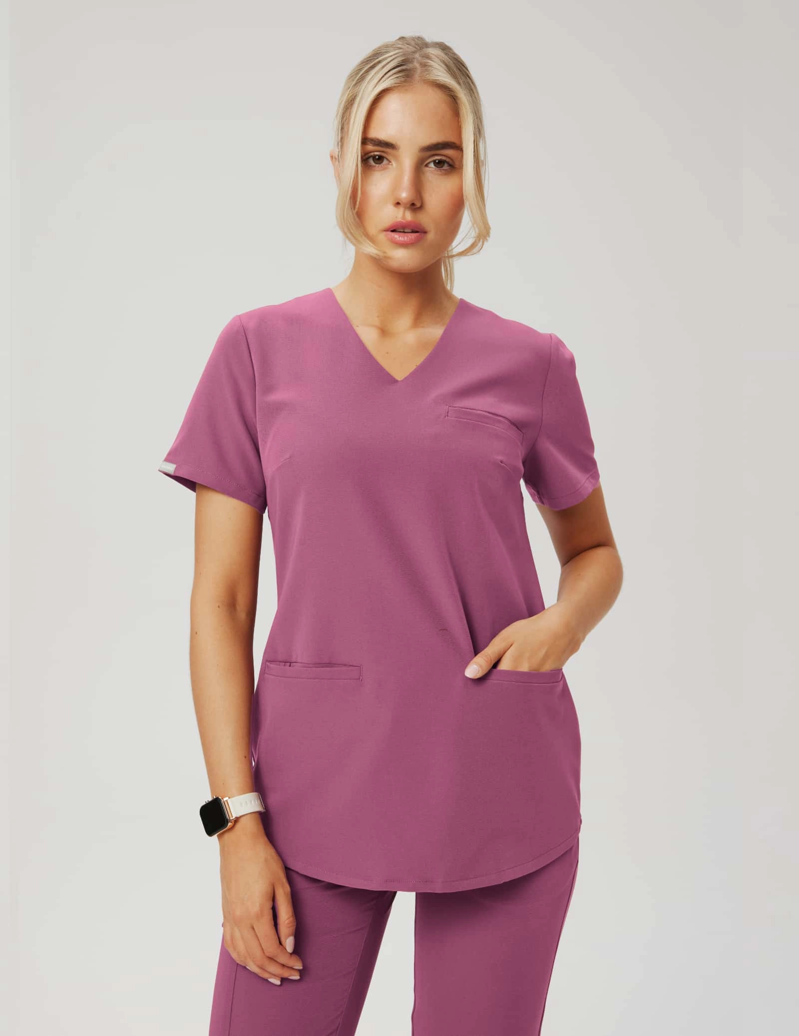 Bluza Medyczna Grace - BURGUNDY