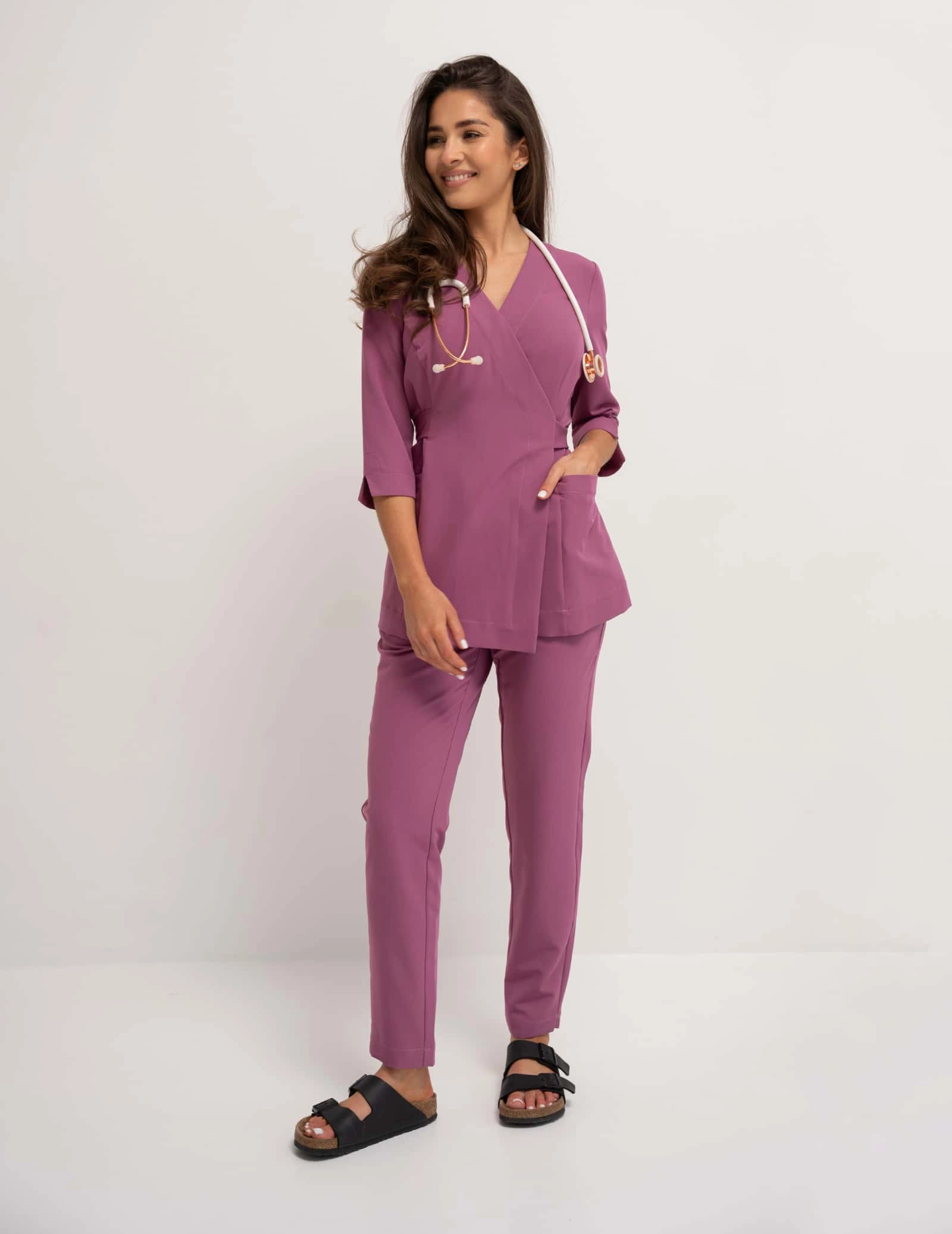Spodnie damskie Basic - BURGUNDY Spodnie damskie Basic - BURGUNDY