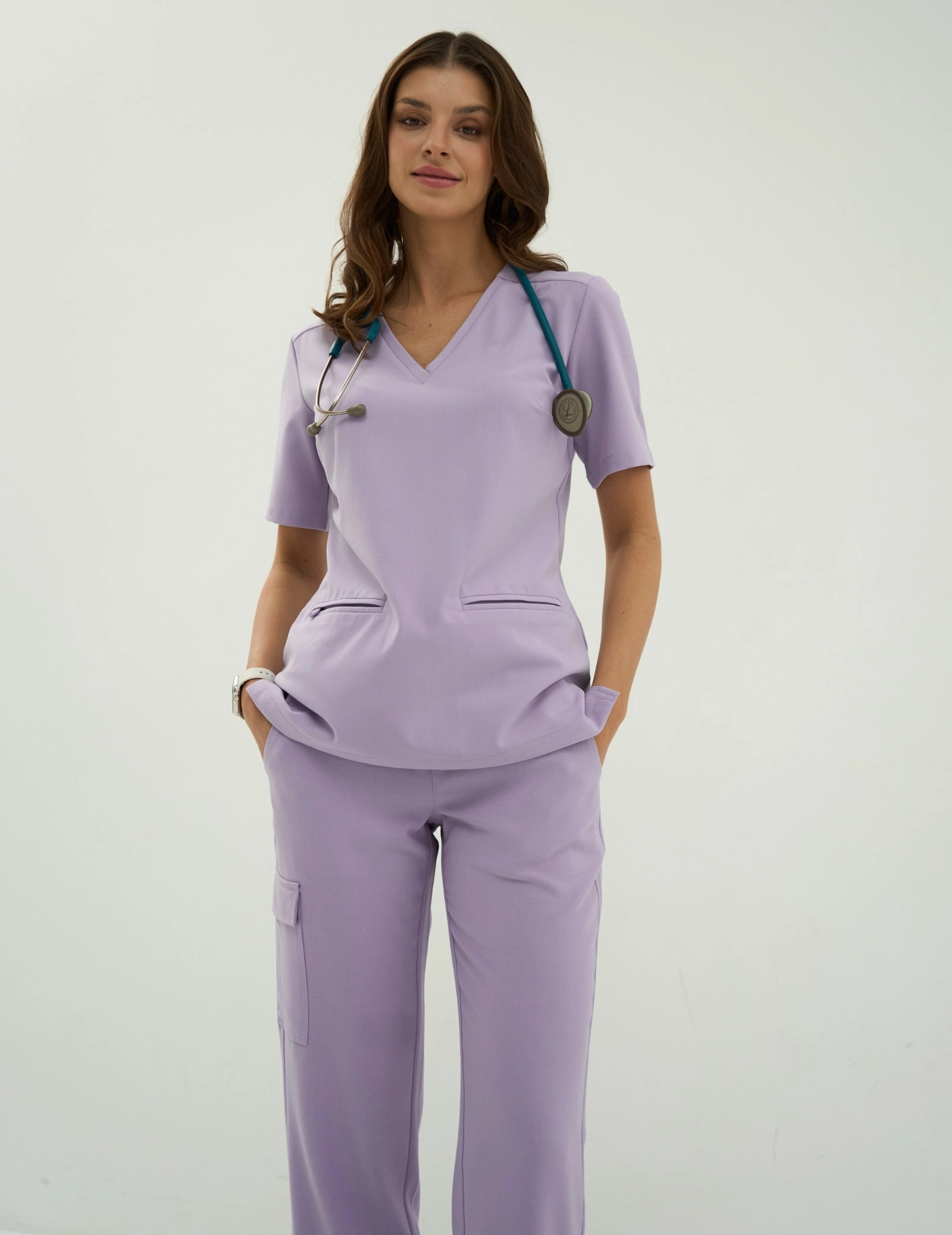 Bluza Medyczna Casy - PURPLE HEATHER