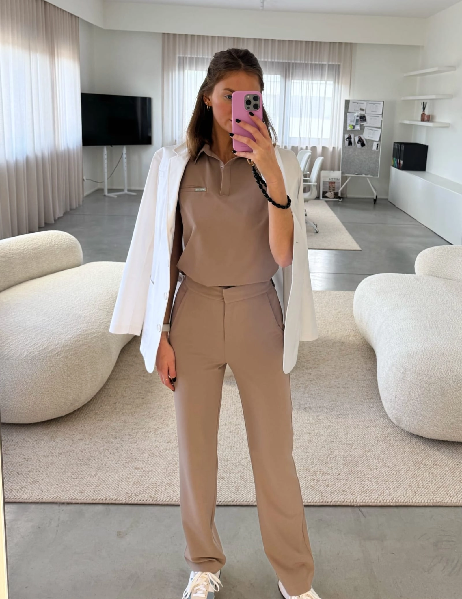 Spodnie Damskie Tiffany  - BEIGE
