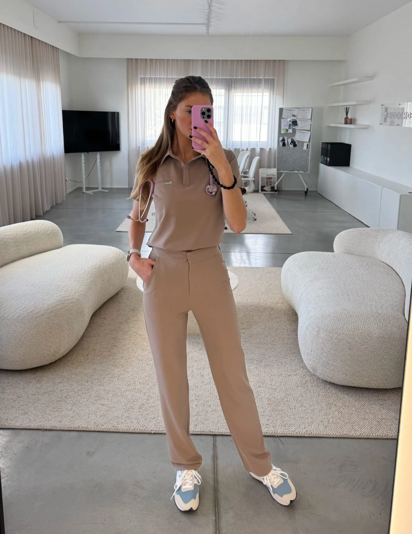 Spodnie Damskie Tiffany  - BEIGE