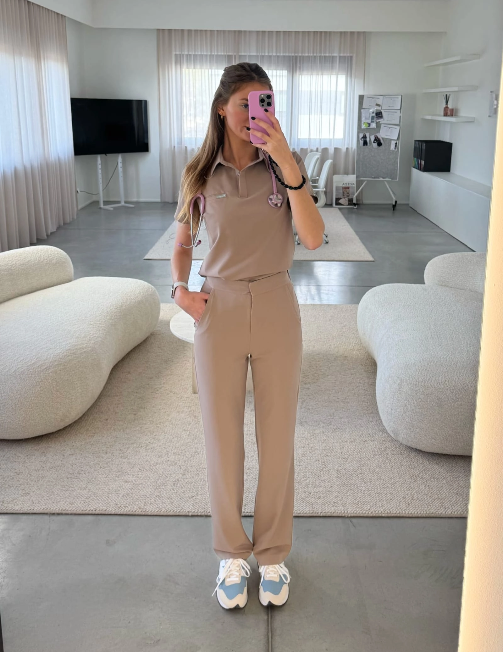 Spodnie Damskie Tiffany  - BEIGE