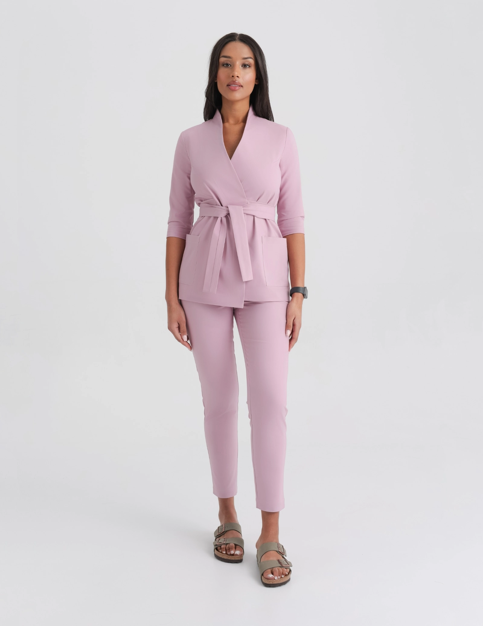 Spodnie Damskie Slim Fit - FRENCH PINK