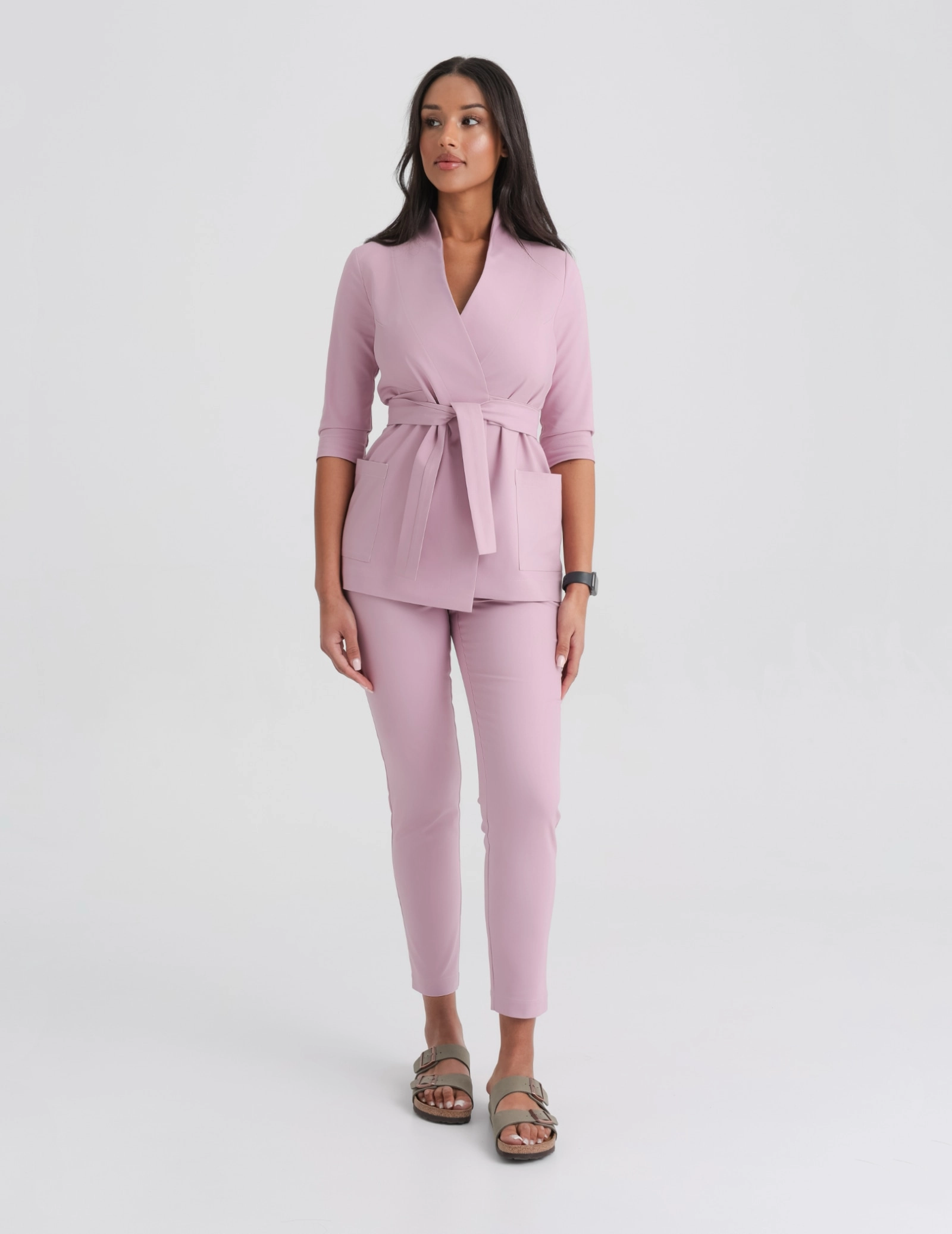 Spodnie Damskie Slim Fit - FRENCH PINK