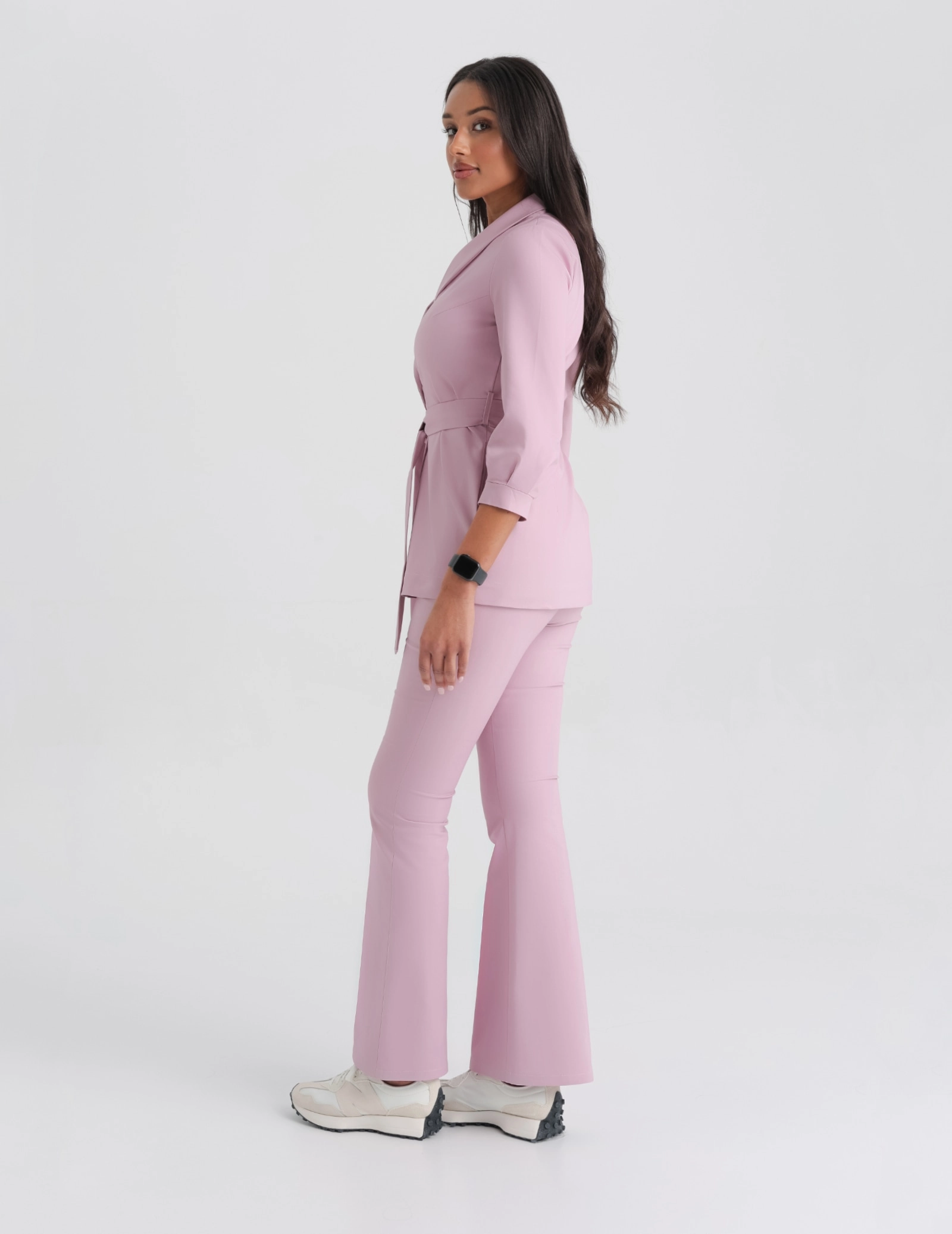 Spodnie Damskie Flare - FRENCH PINK