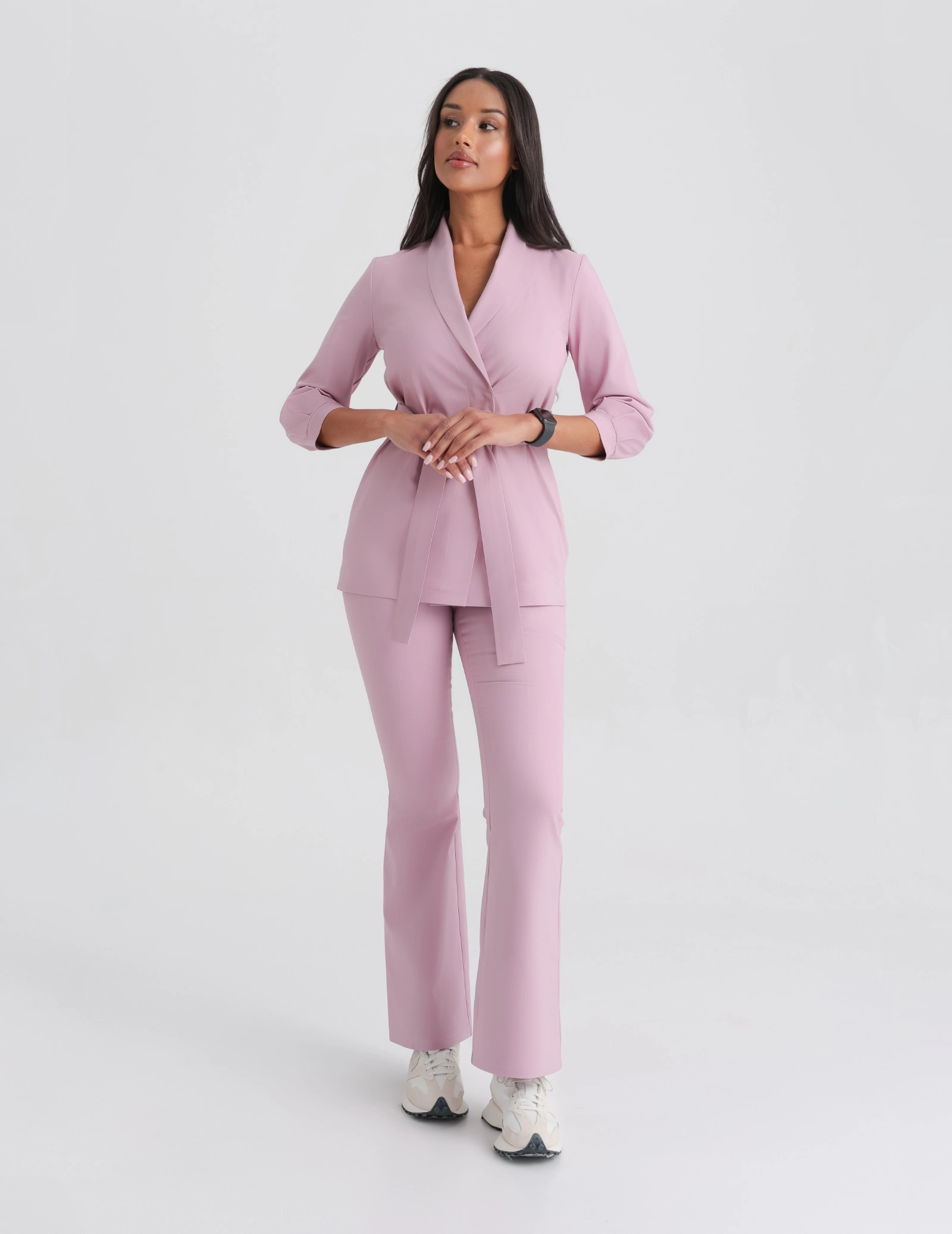 Spodnie Damskie Flare - FRENCH PINK