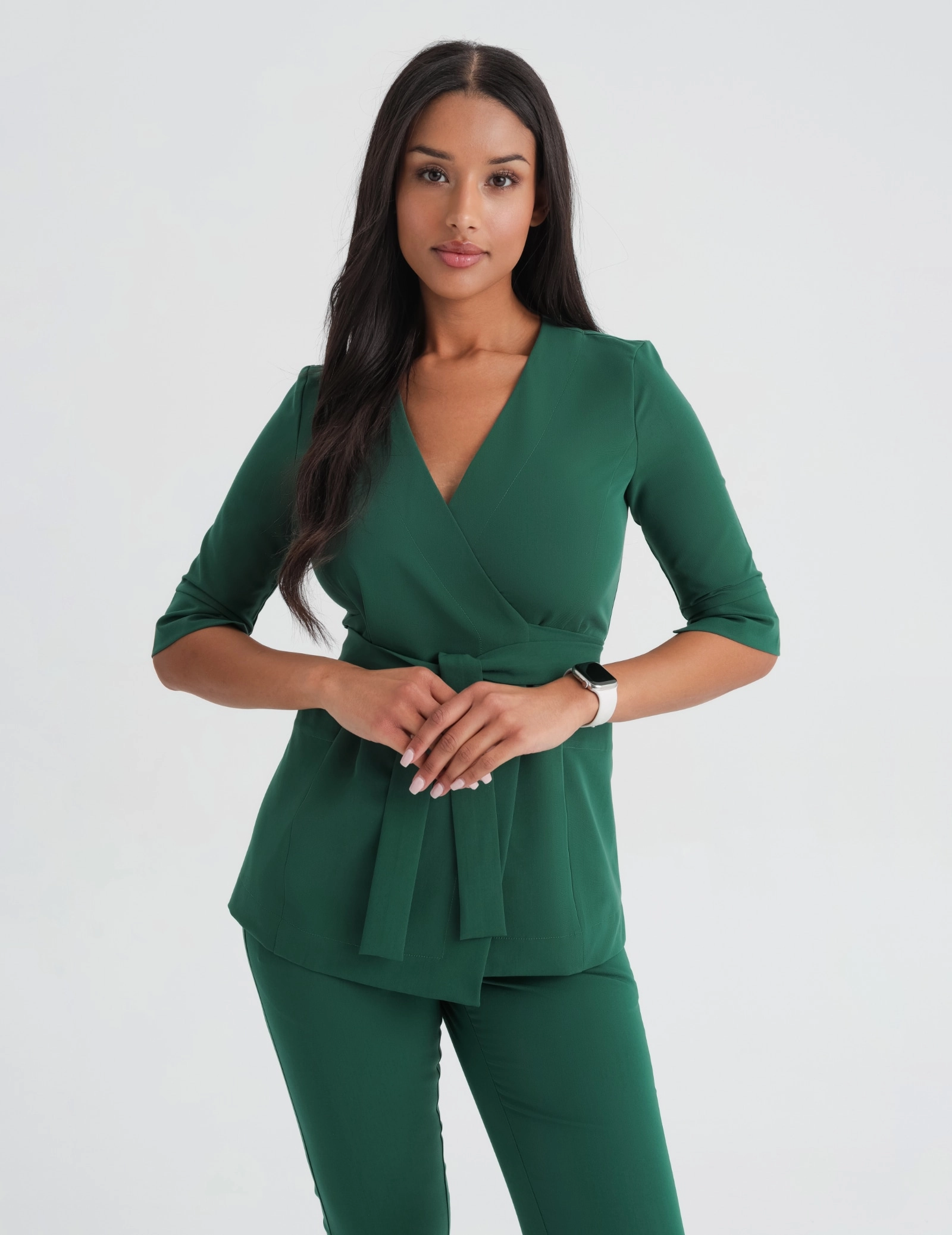 Bluza Medyczna Wiązana Rosalie - EDEN GREEN