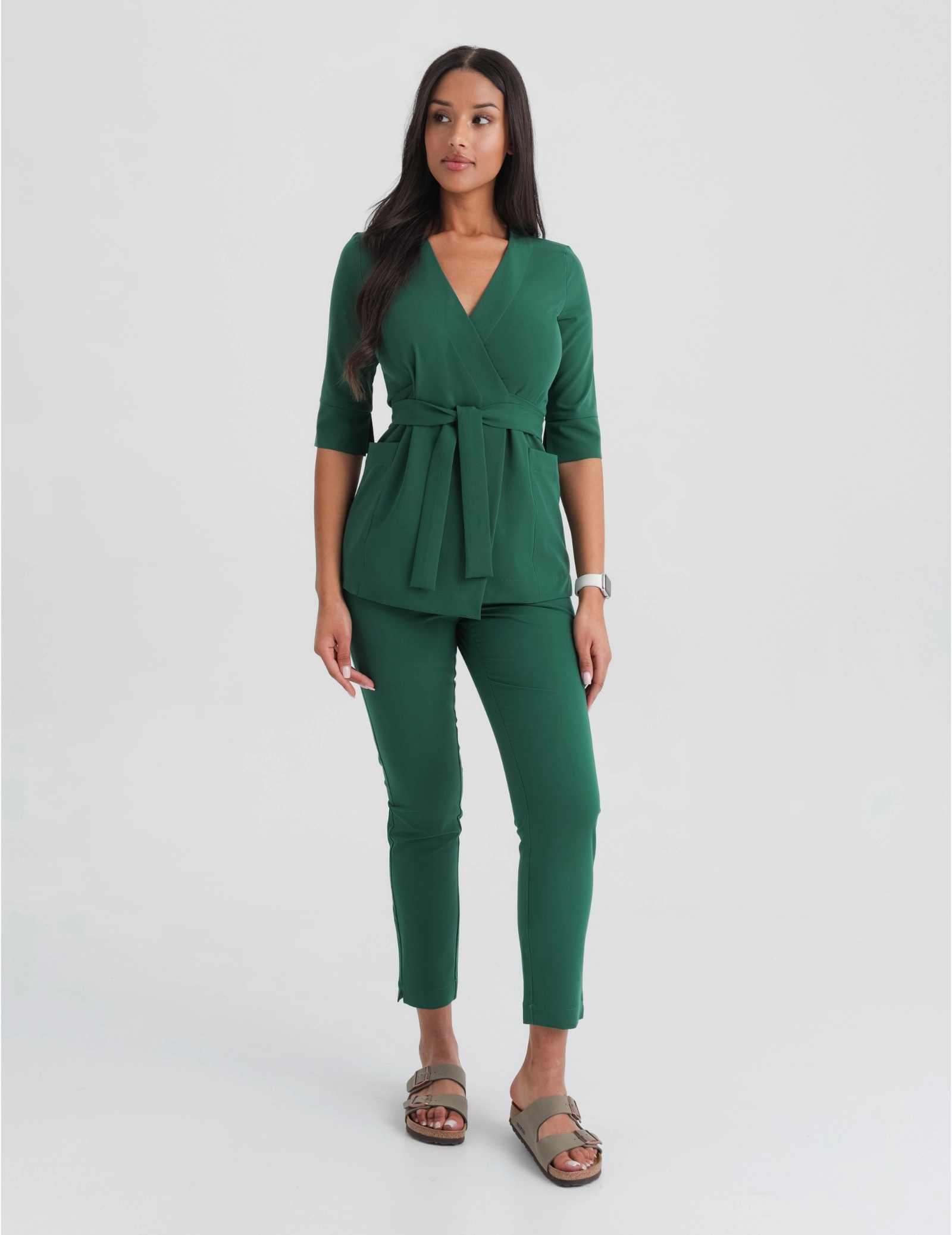 Bluza Medyczna Wiązana Rosalie - EDEN GREEN
