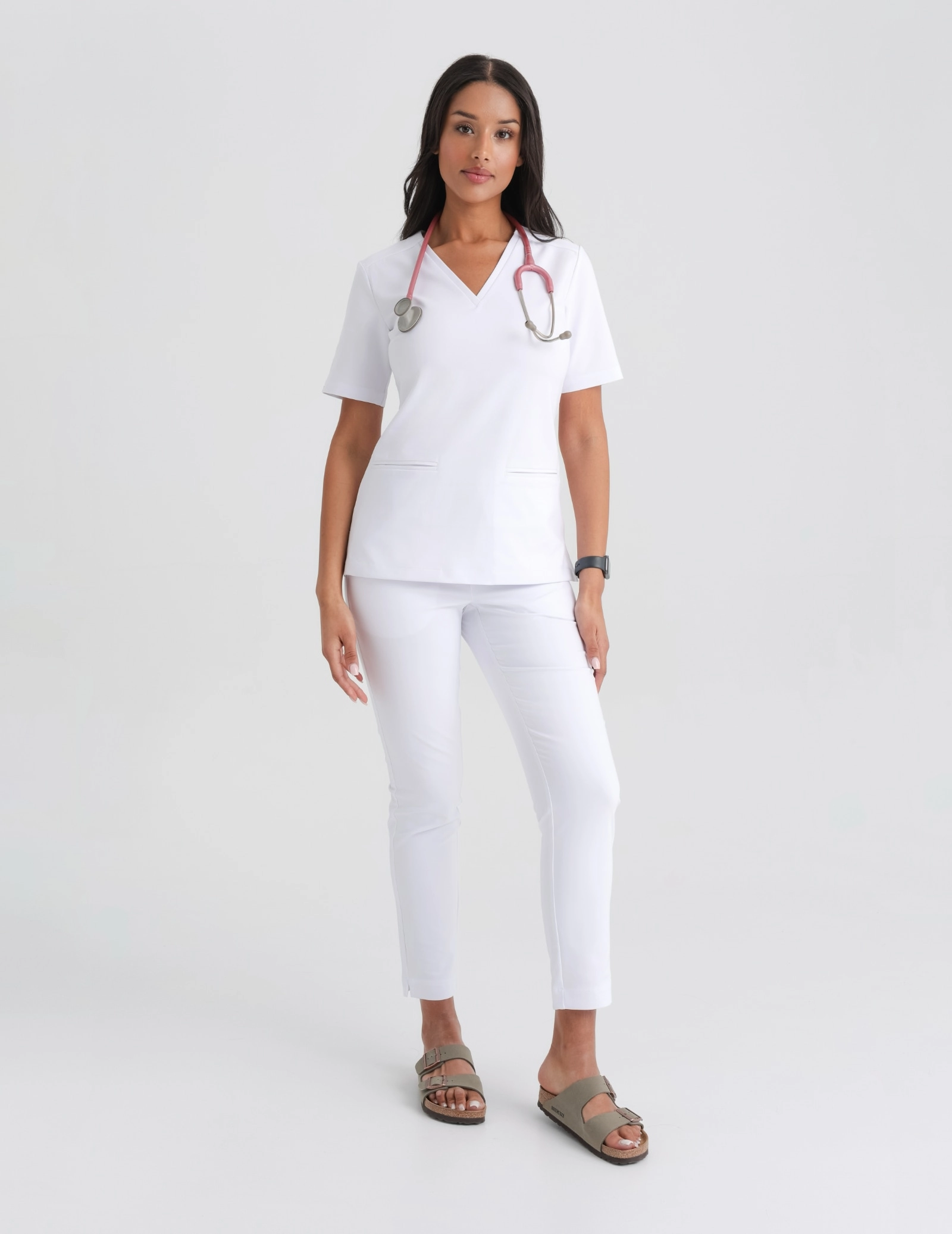 Spodnie Damskie Basic - White