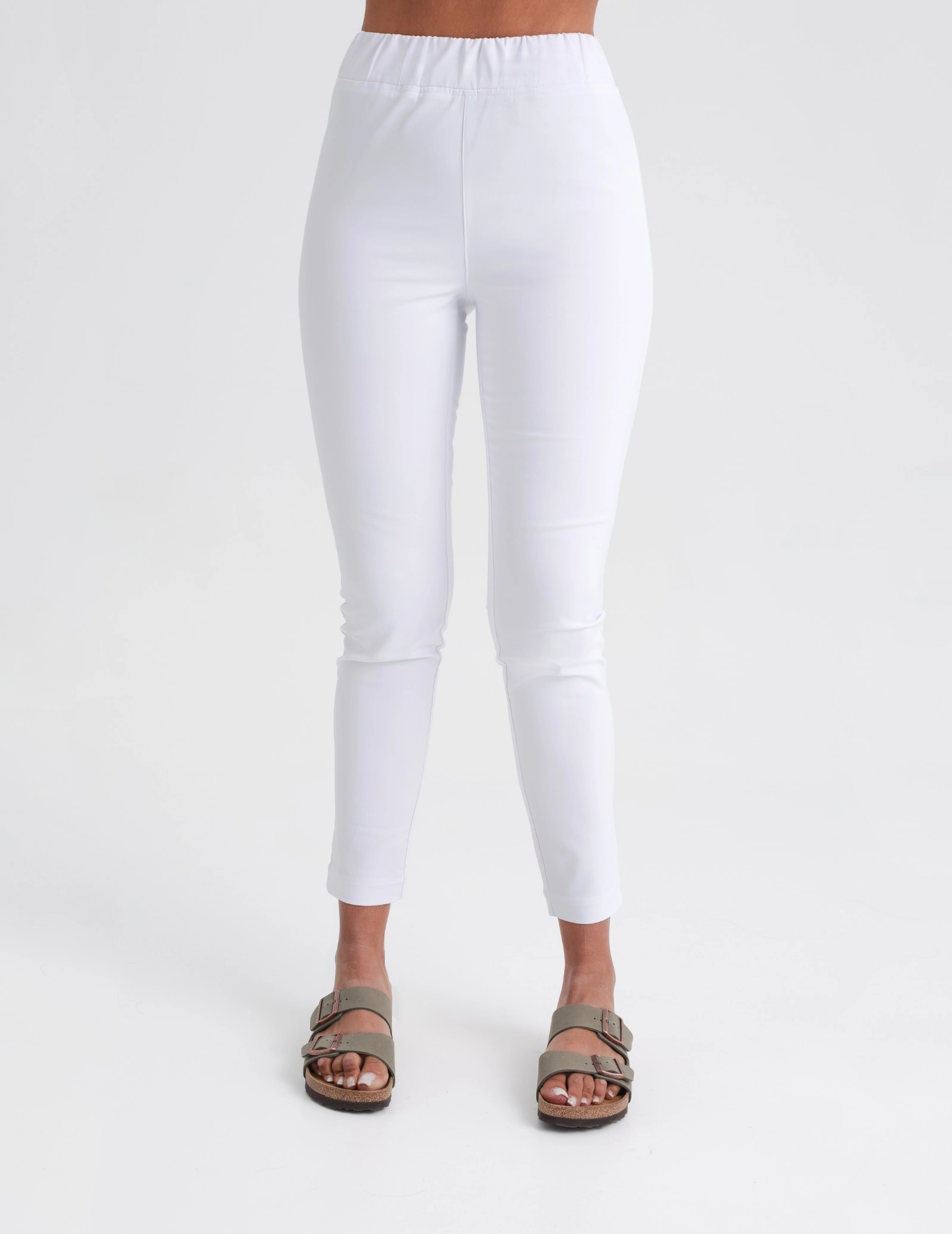 Spodnie Damskie Slim Fit - WHITE