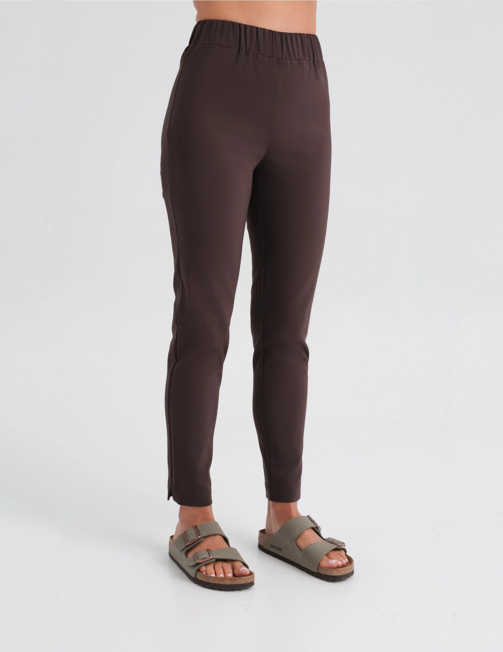 Spodnie Damskie Slim Fit - ESPRESSO
