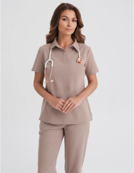 Bluza Medyczna Polo - BEIGE
