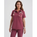 Bluza Medyczna Polo - MULLED WINE
