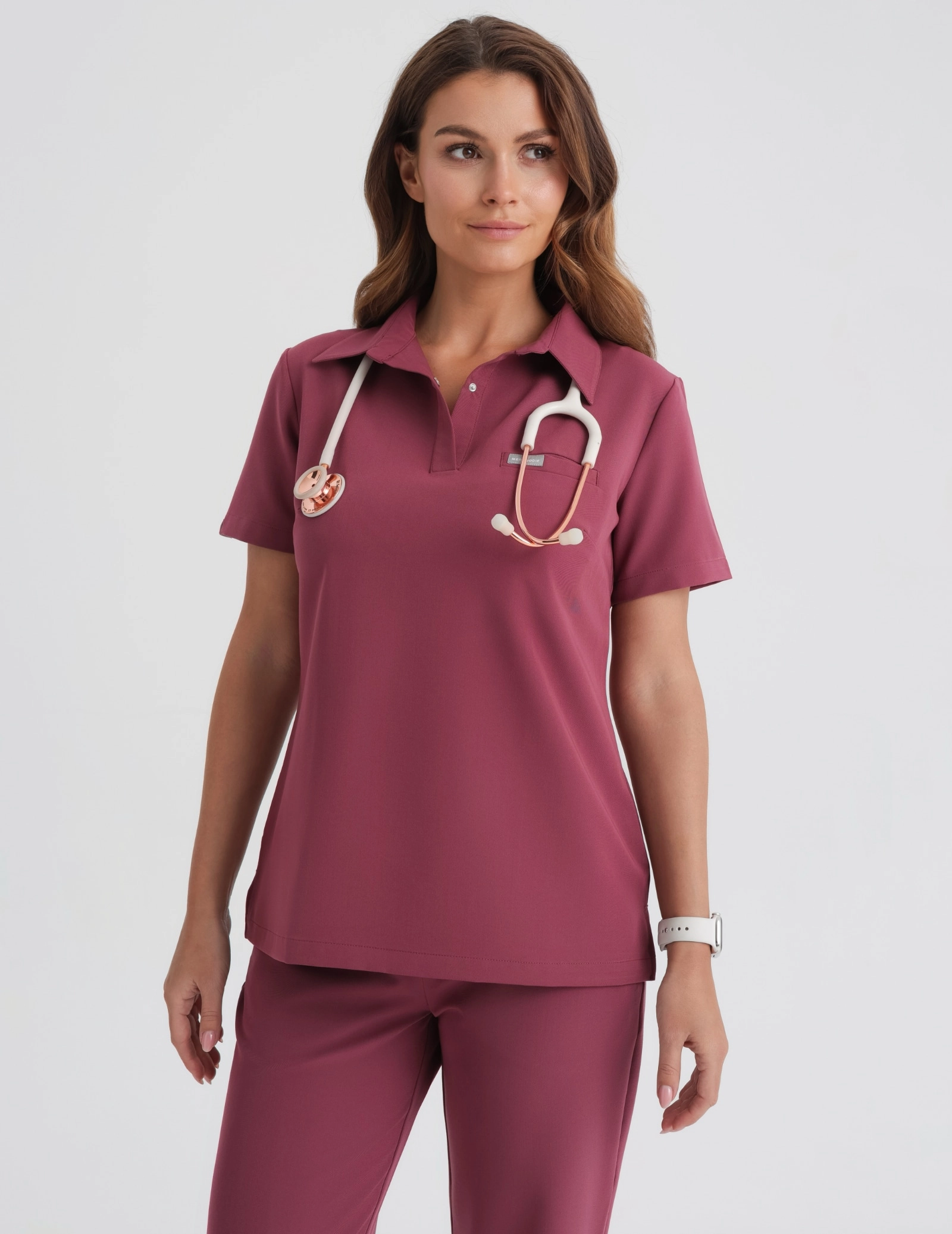 Bluza Medyczna Polo - MULLED WINE