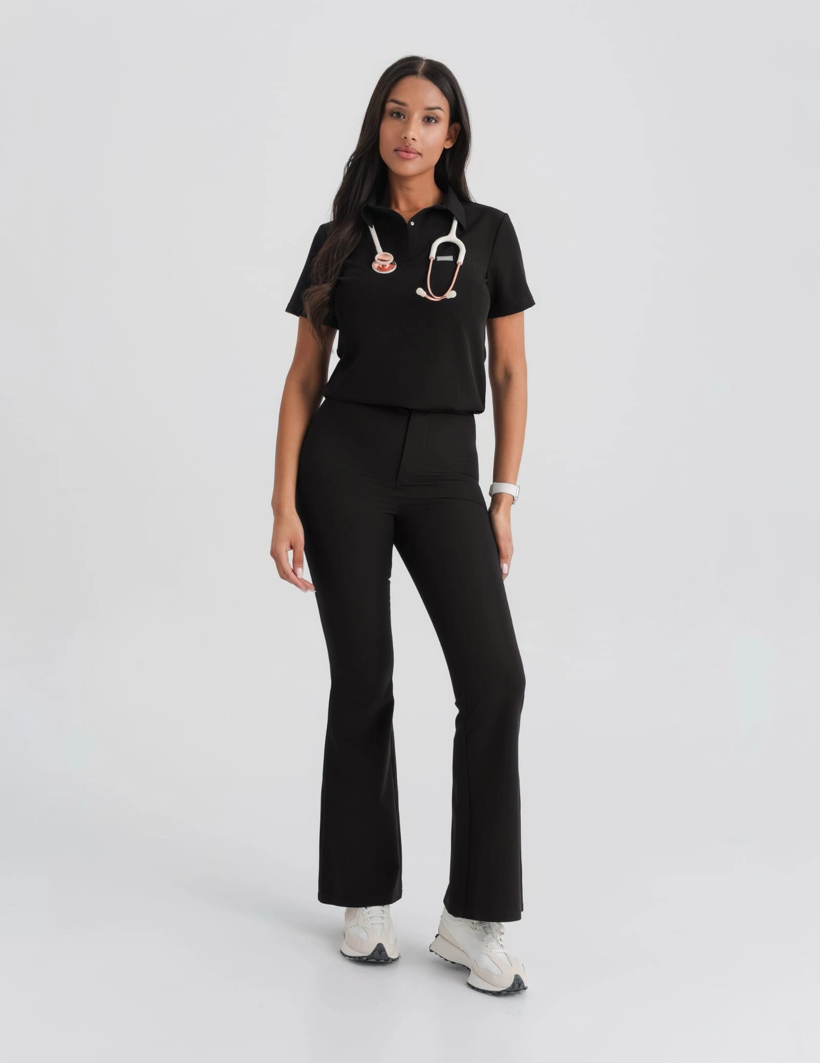 Bluza Medyczna Polo - BLACK