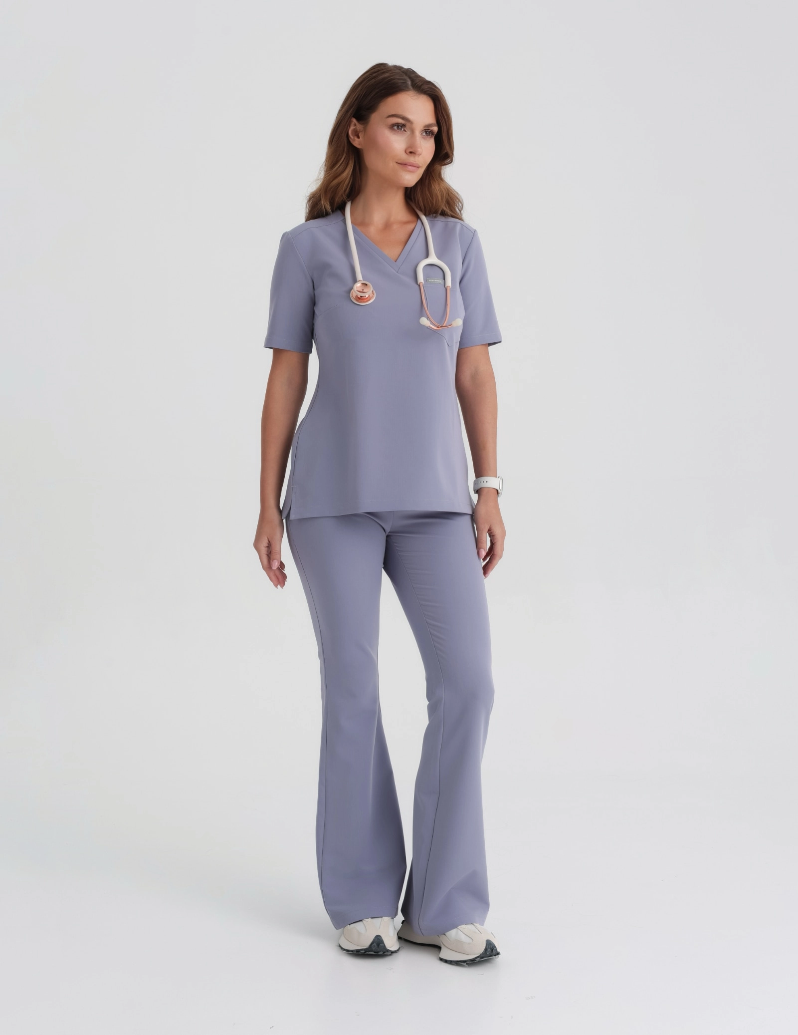 Spodnie Damskie Flare - MILKY LAVENDER Spodnie Damskie Flare - MILKY LAVENDER