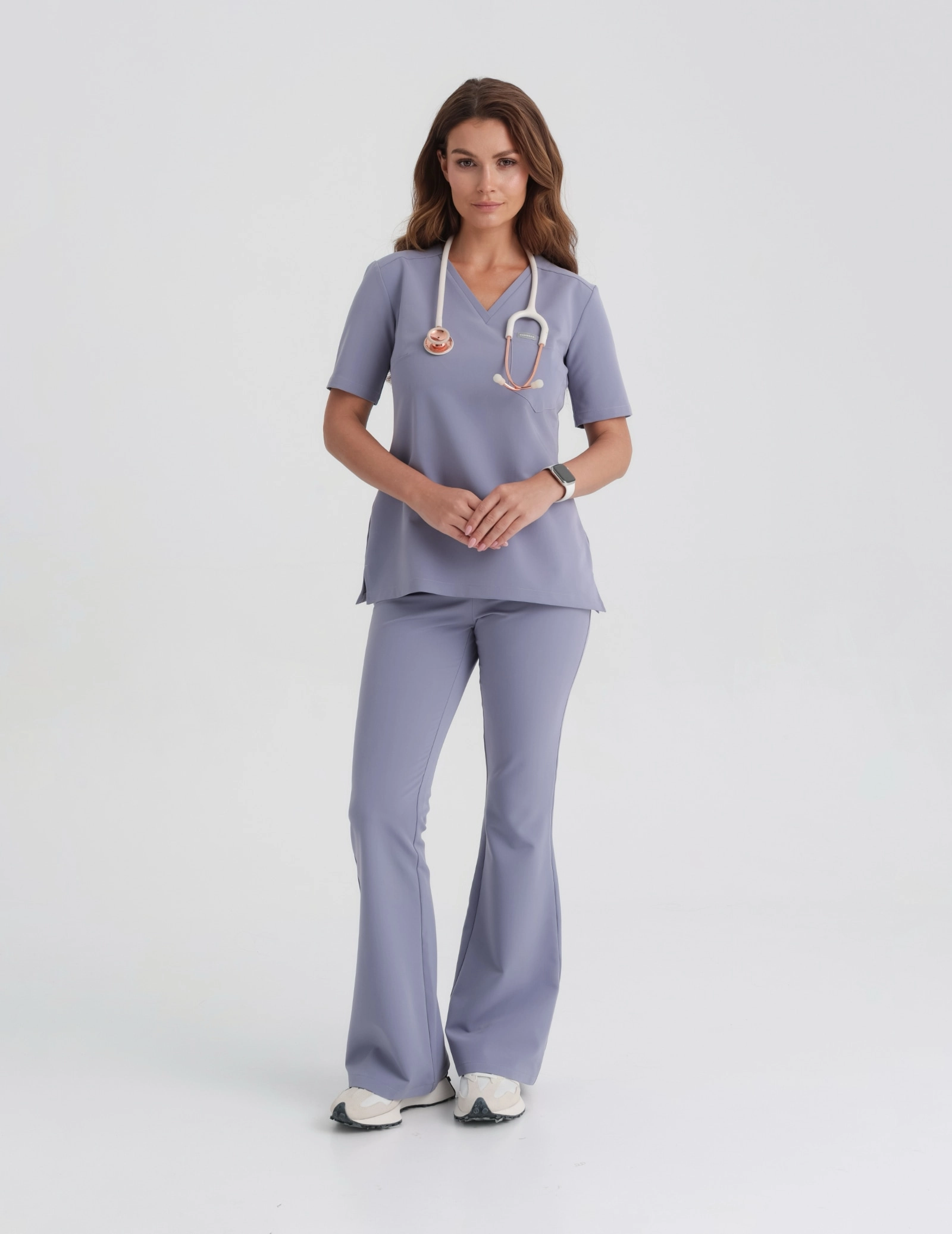 Spodnie Damskie Flare - MILKY LAVENDER Spodnie Damskie Flare - MILKY LAVENDER
