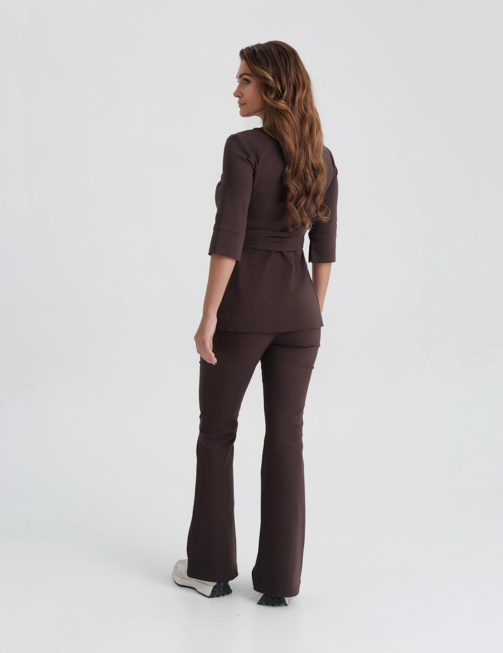 Bluza medyczna wiązana Rosalie - WOODROSE