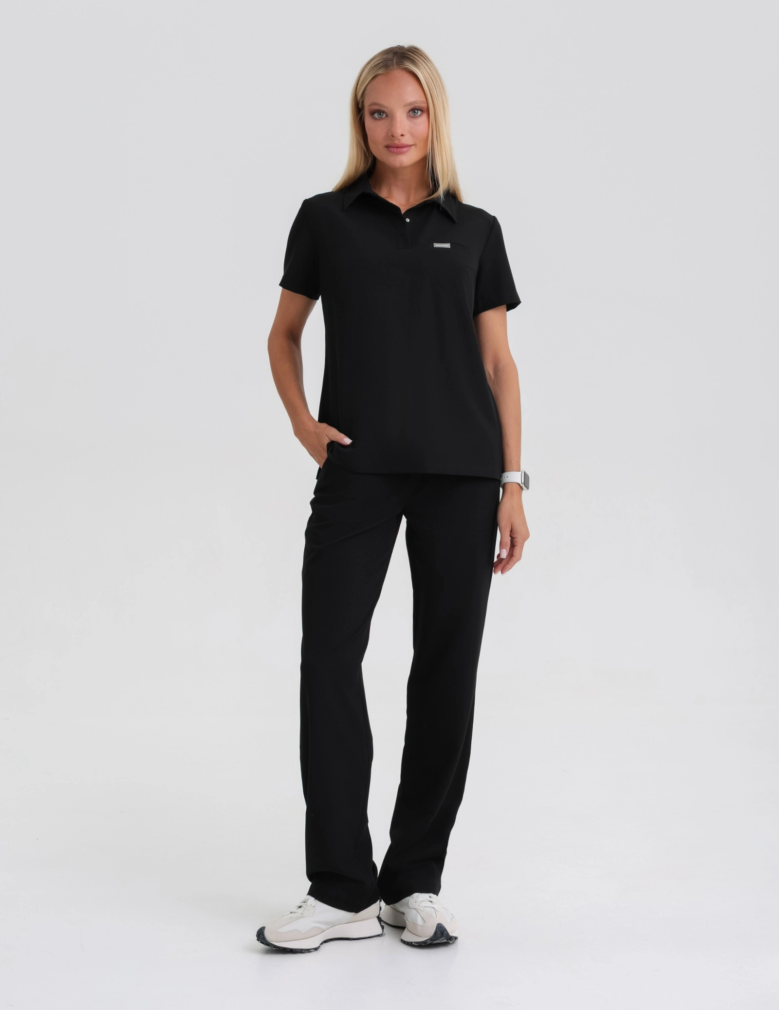 Bluza Medyczna Polo - BLACK