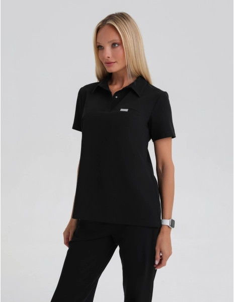 Bluza Medyczna Polo - BLACK