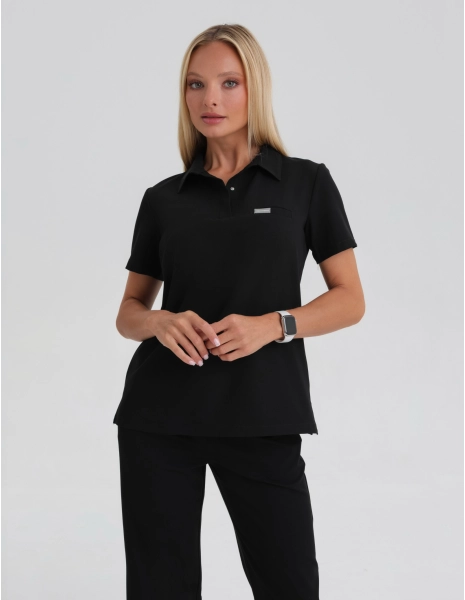 Bluza Medyczna Polo - BLACK