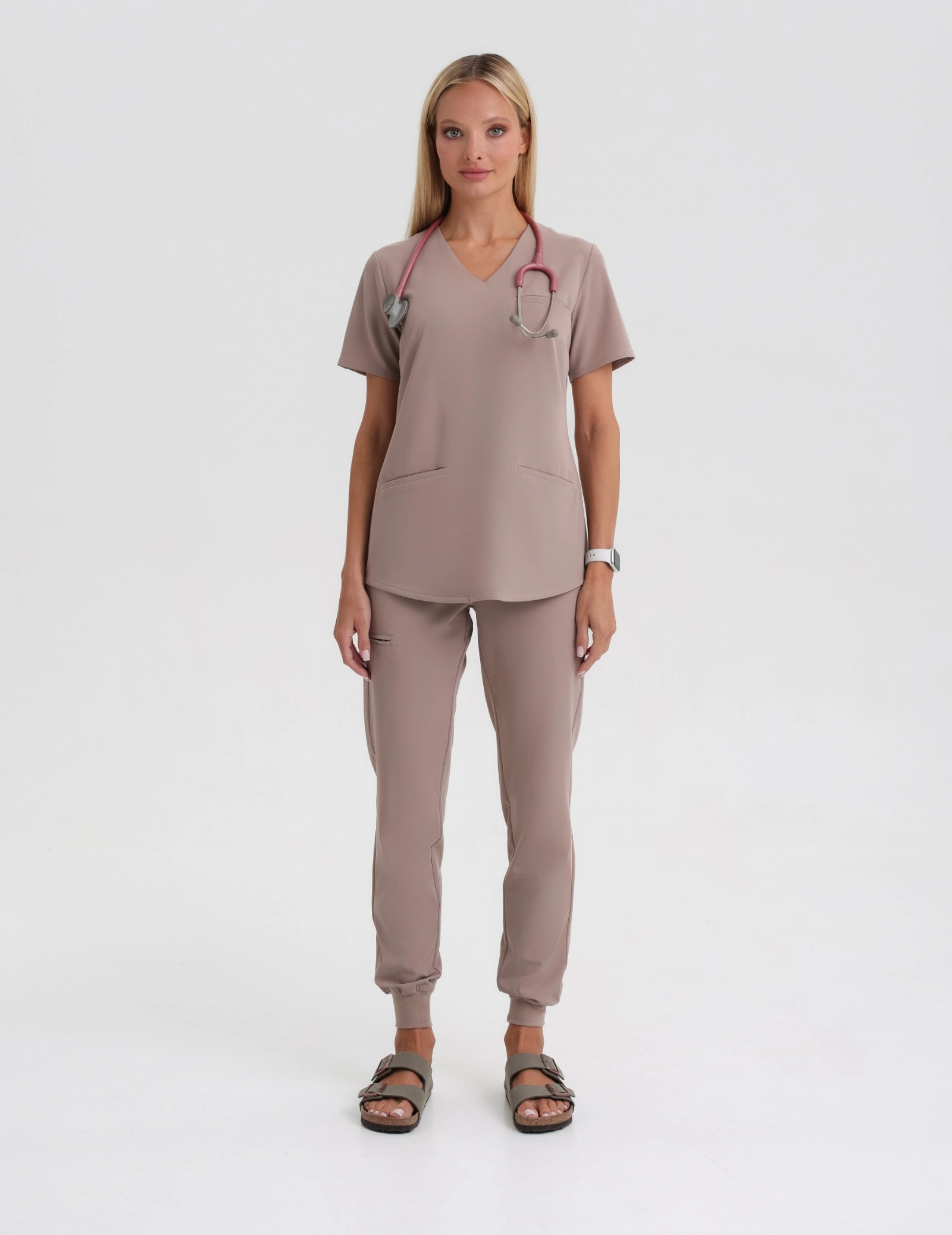 Spodnie Damskie Joggery - BEIGE