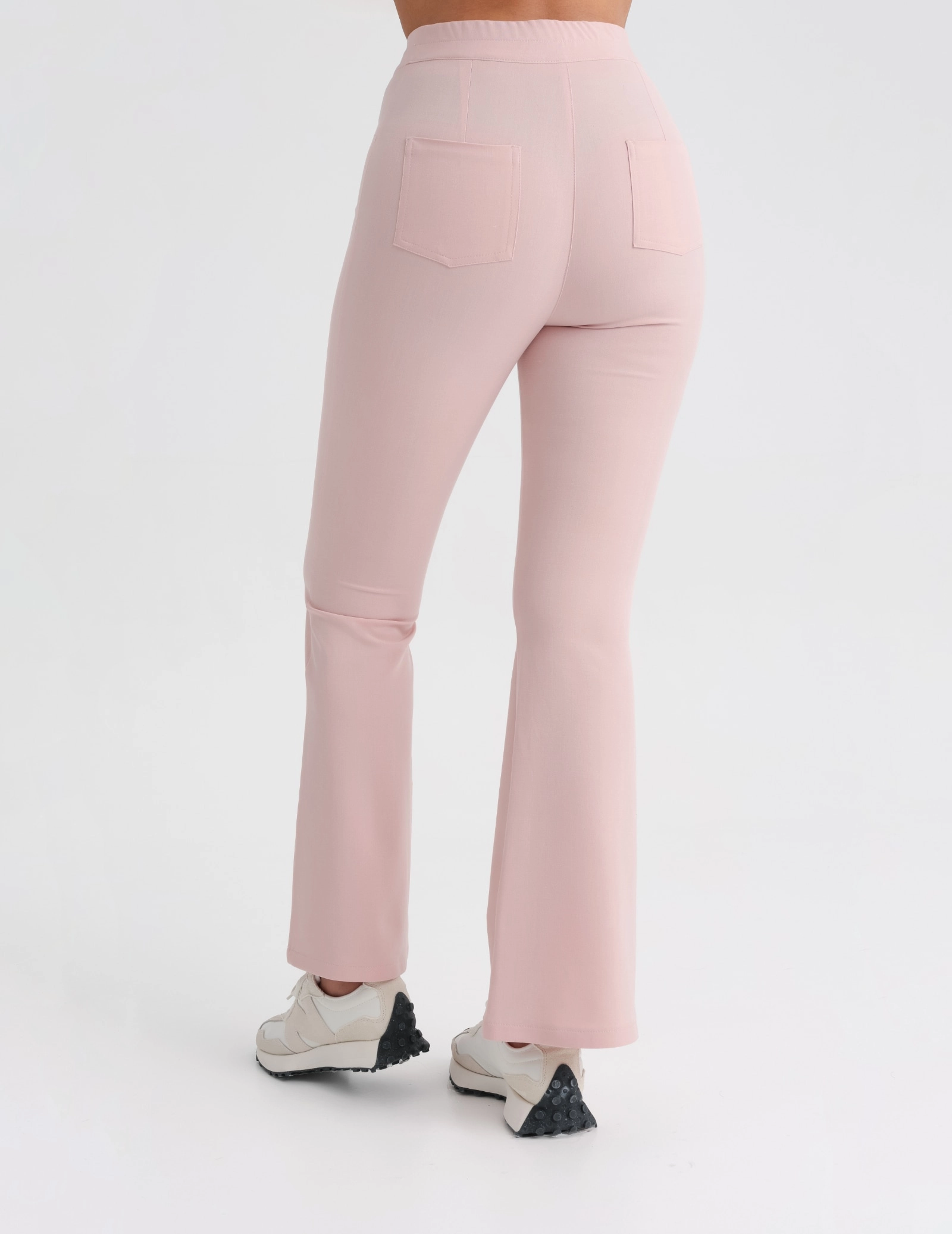 Spodnie Damskie Flare - DUSTY ROSE