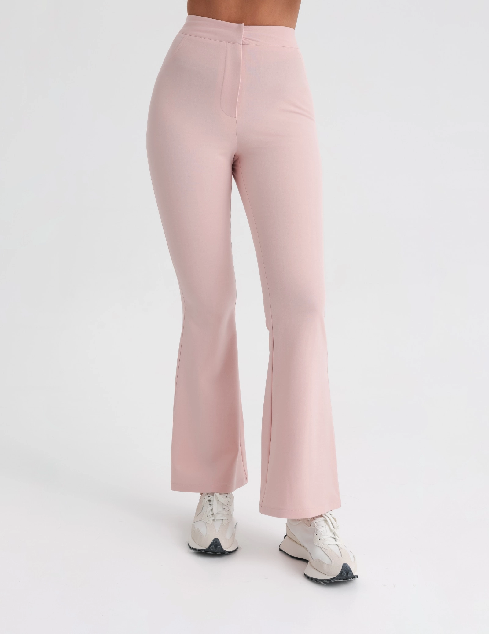 Spodnie Damskie Flare - DUSTY ROSE